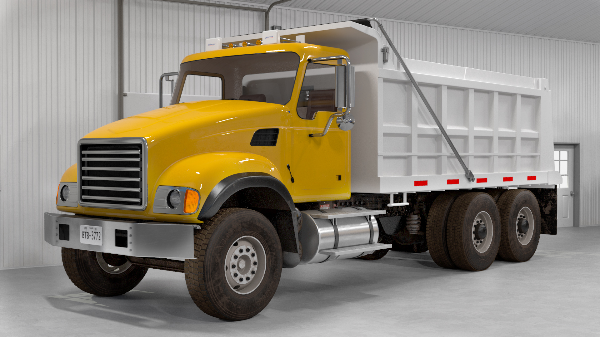 3D model Dump Truck in Hangar