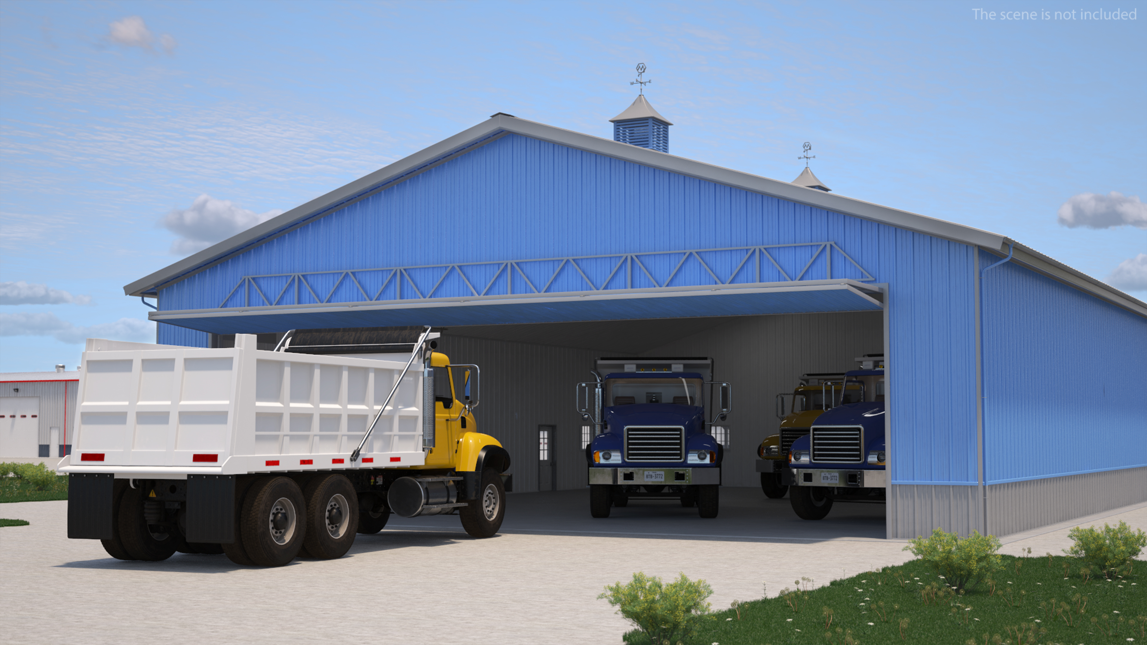 3D model Dump Truck in Hangar