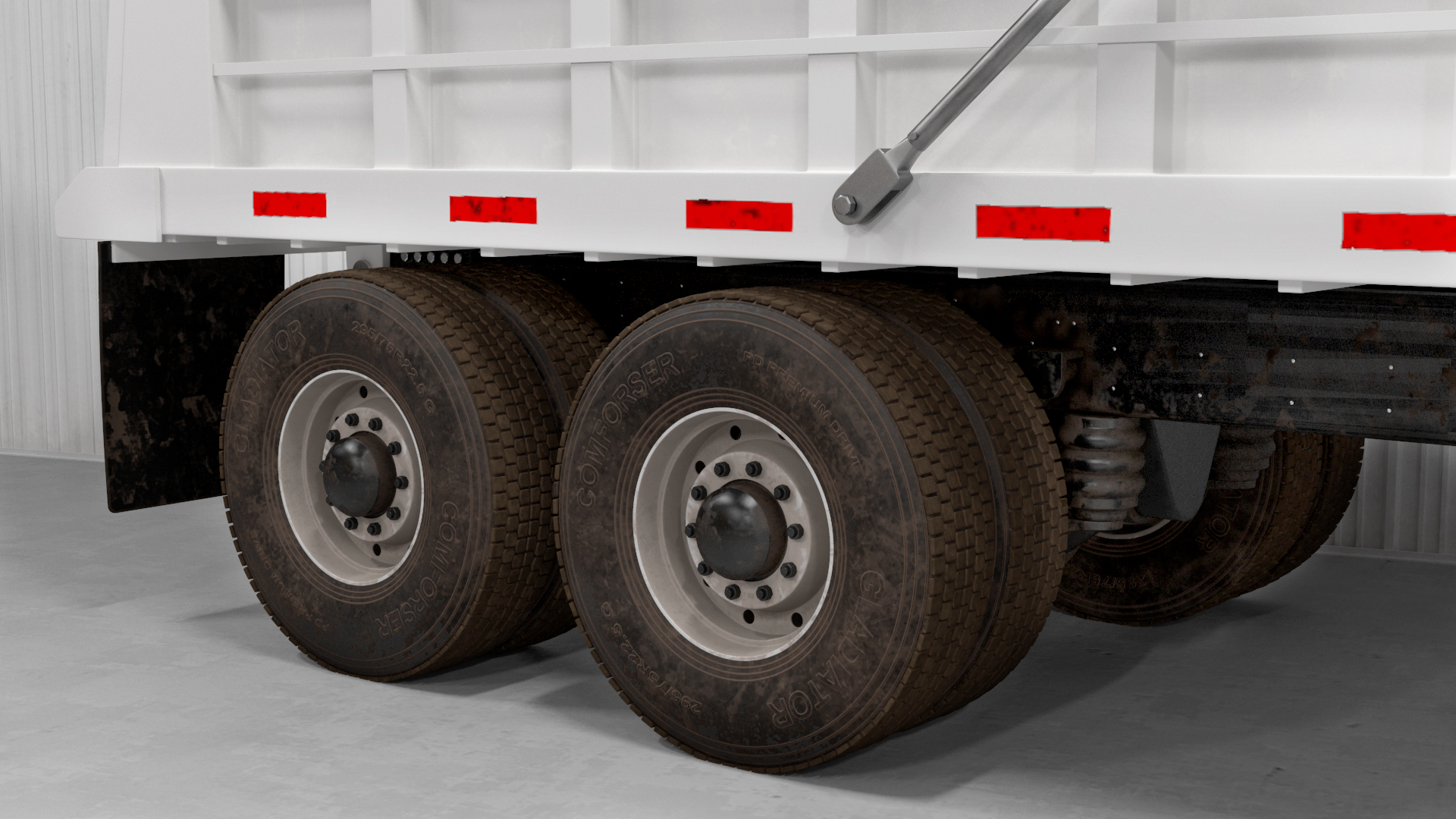 3D model Dump Truck in Hangar