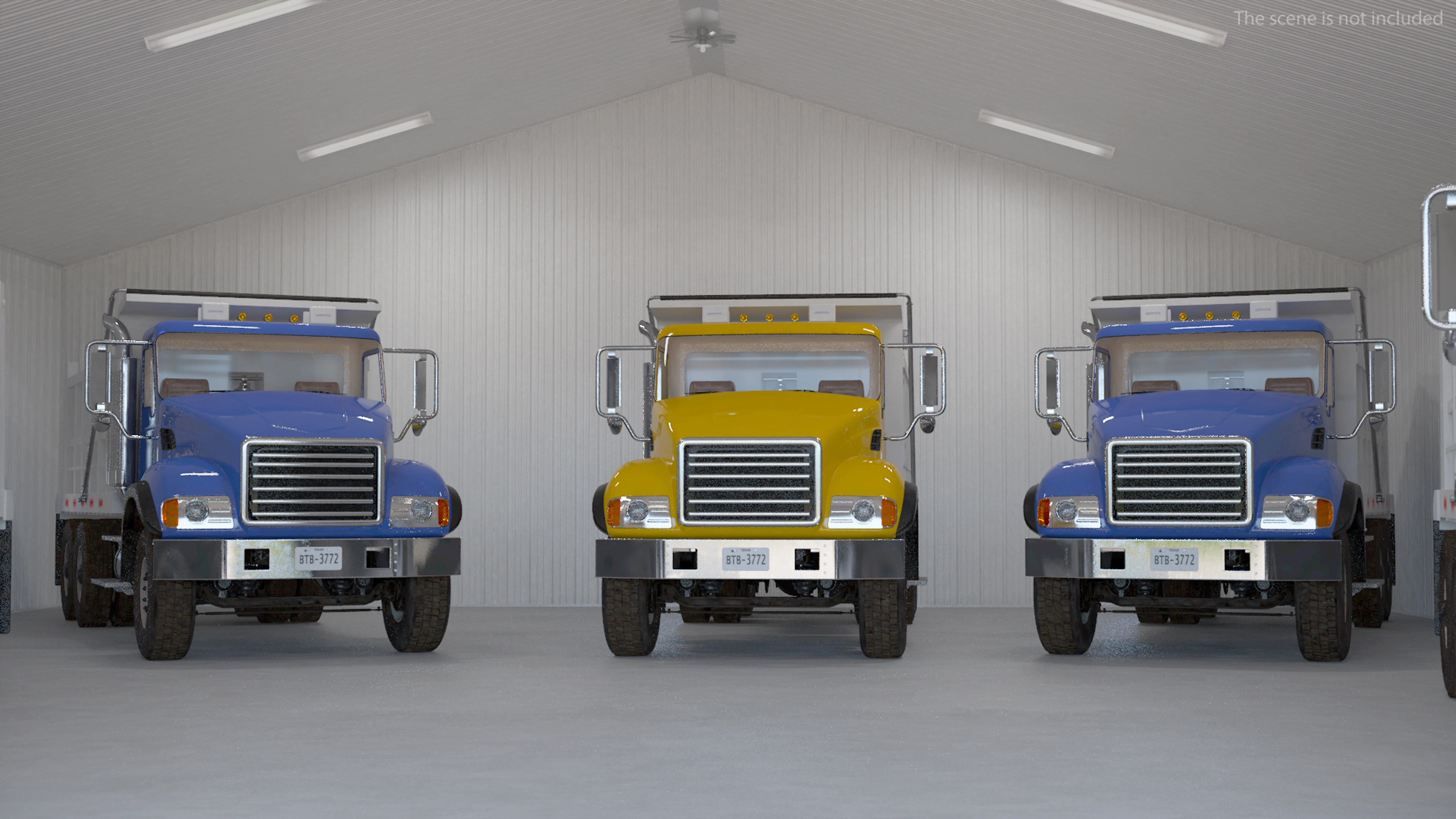 3D model Dump Truck in Hangar