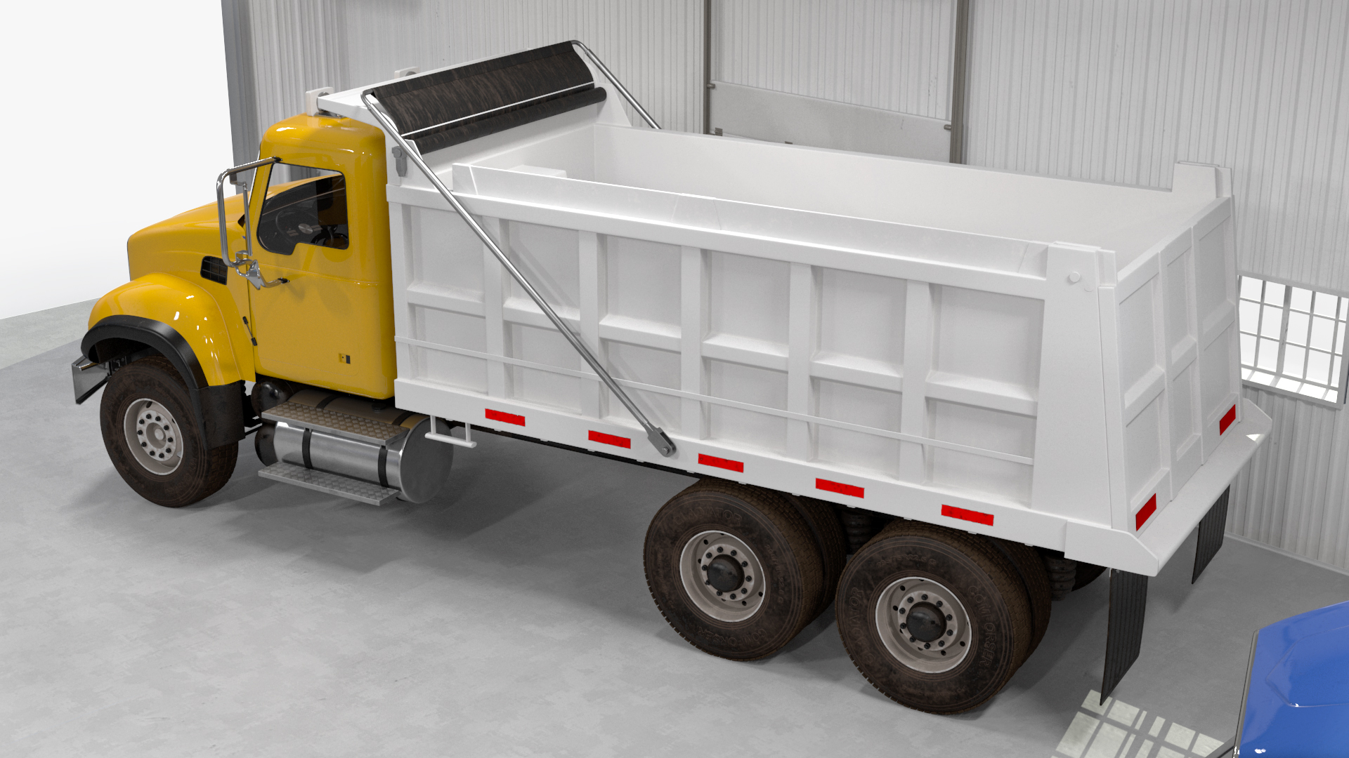 3D model Dump Truck in Hangar
