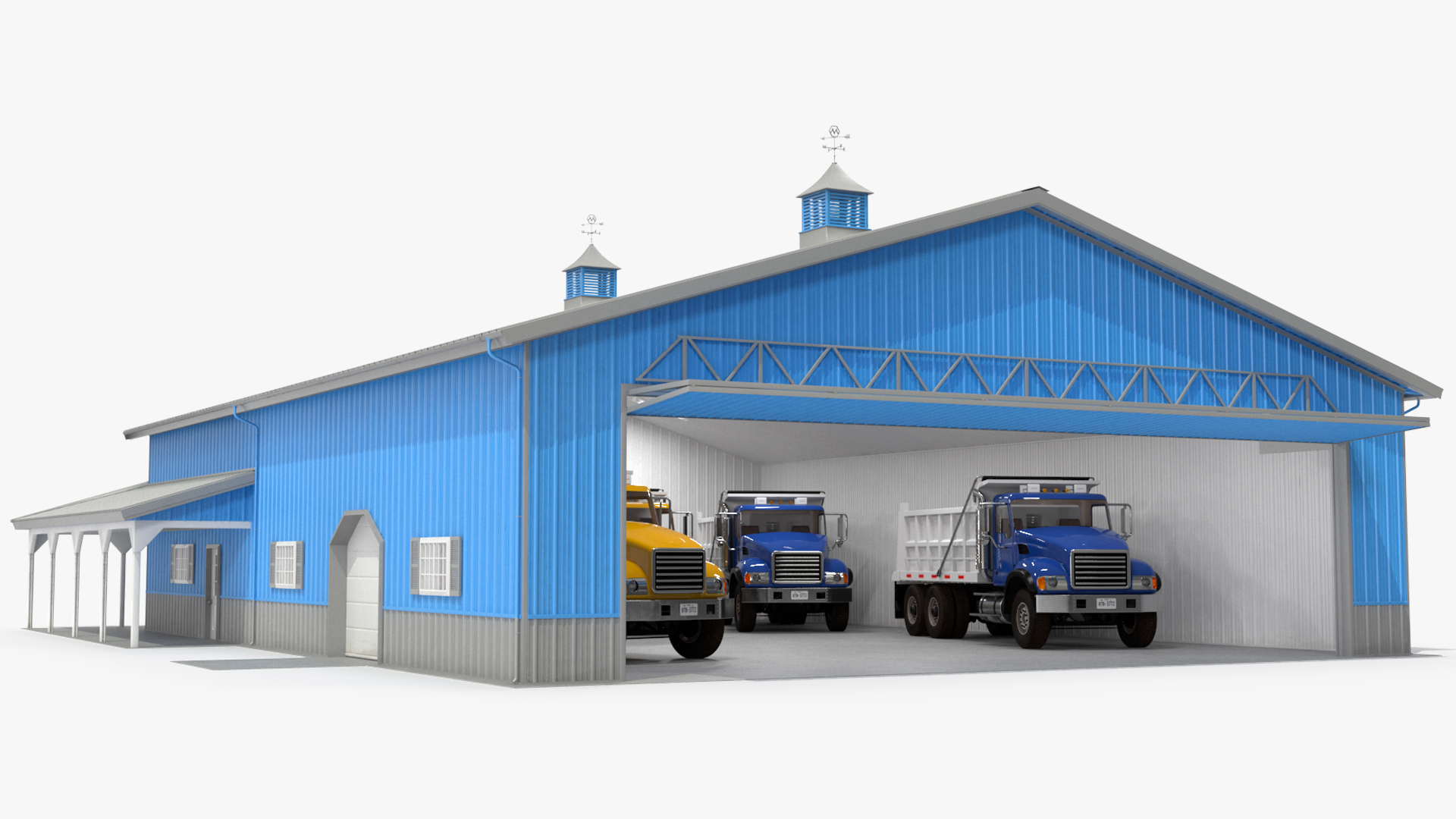 3D model Dump Truck in Hangar