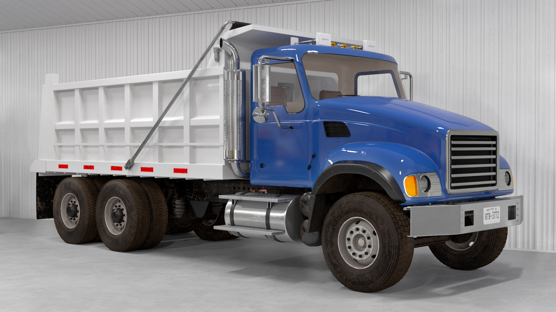 3D model Dump Truck in Hangar