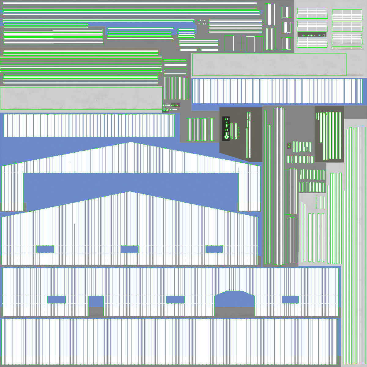 3D model Dump Truck in Hangar