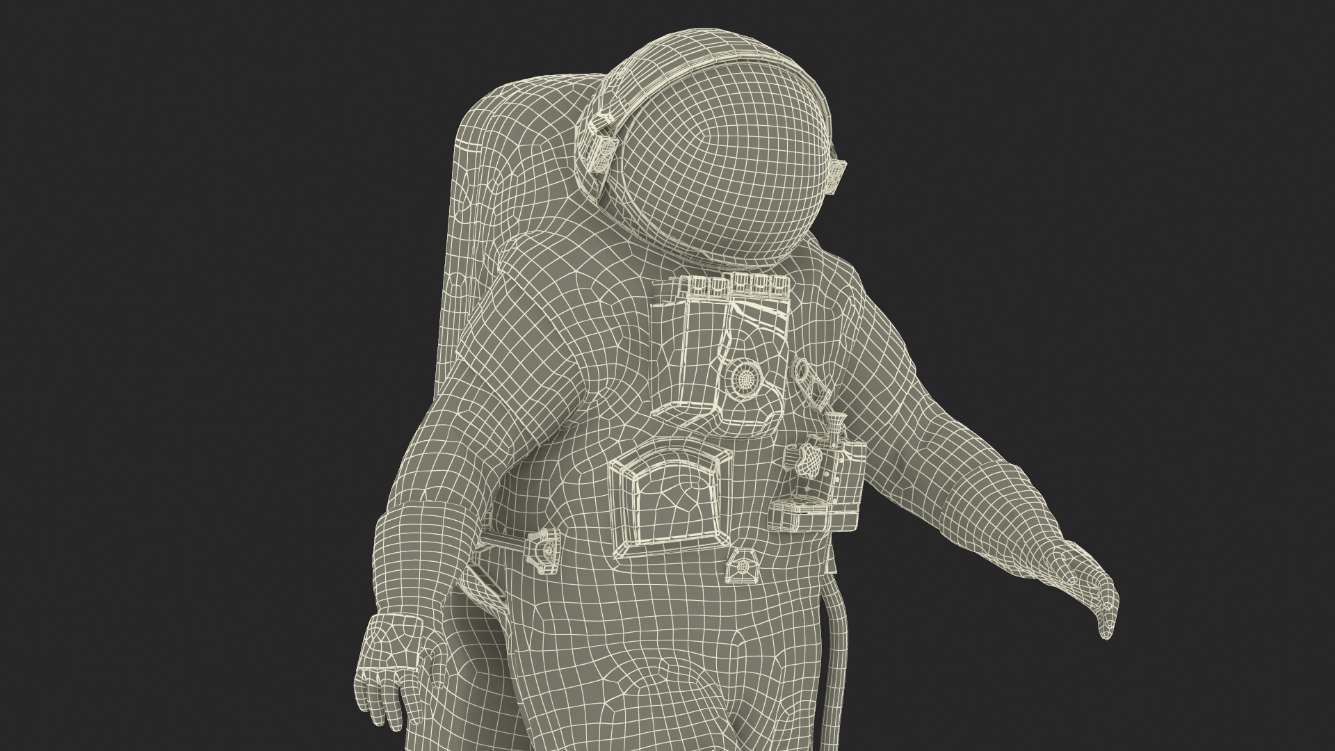 3D model China Feitian Space Suit Rigged for Maya