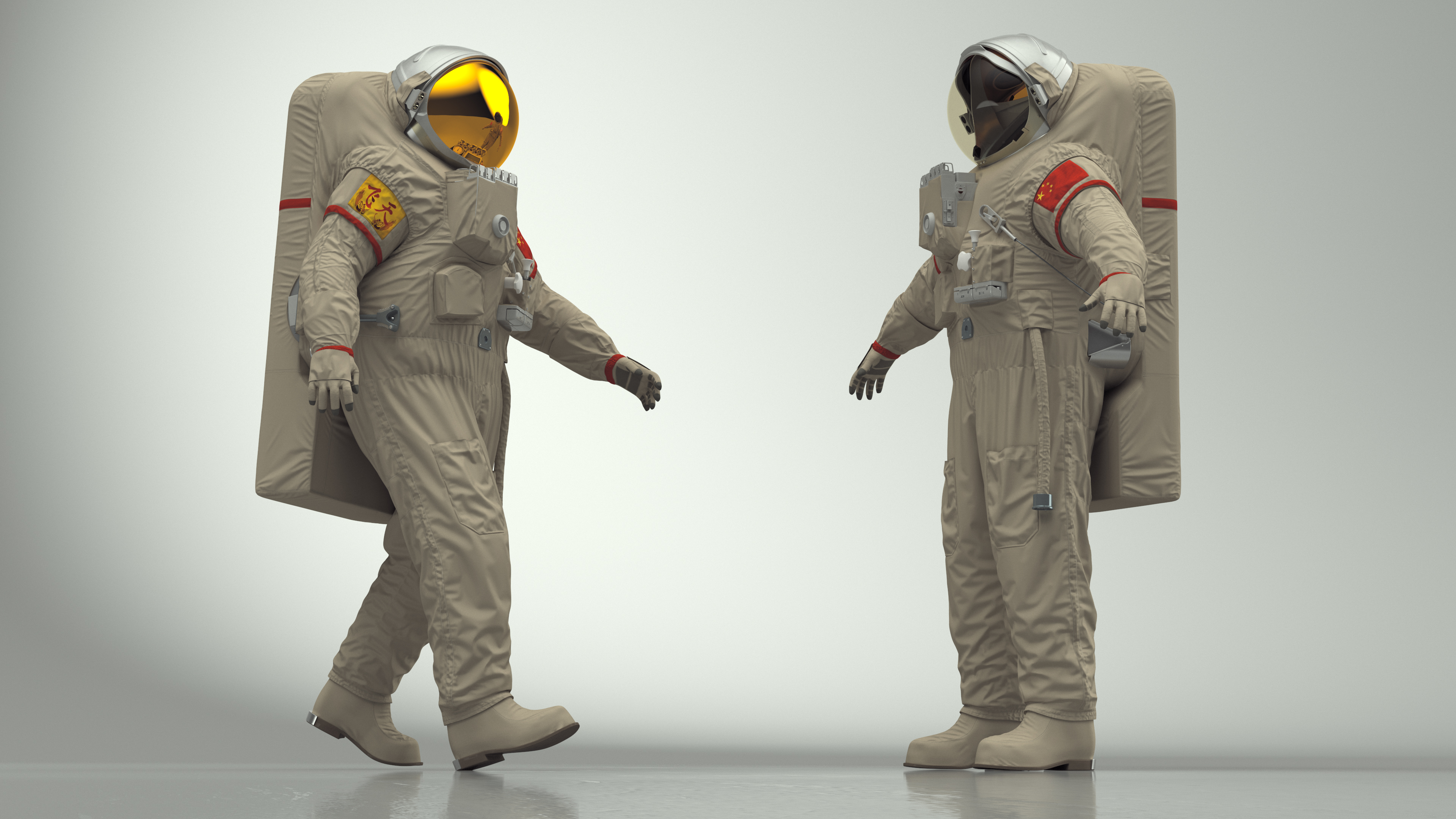 3D model China Feitian Space Suit Rigged for Maya