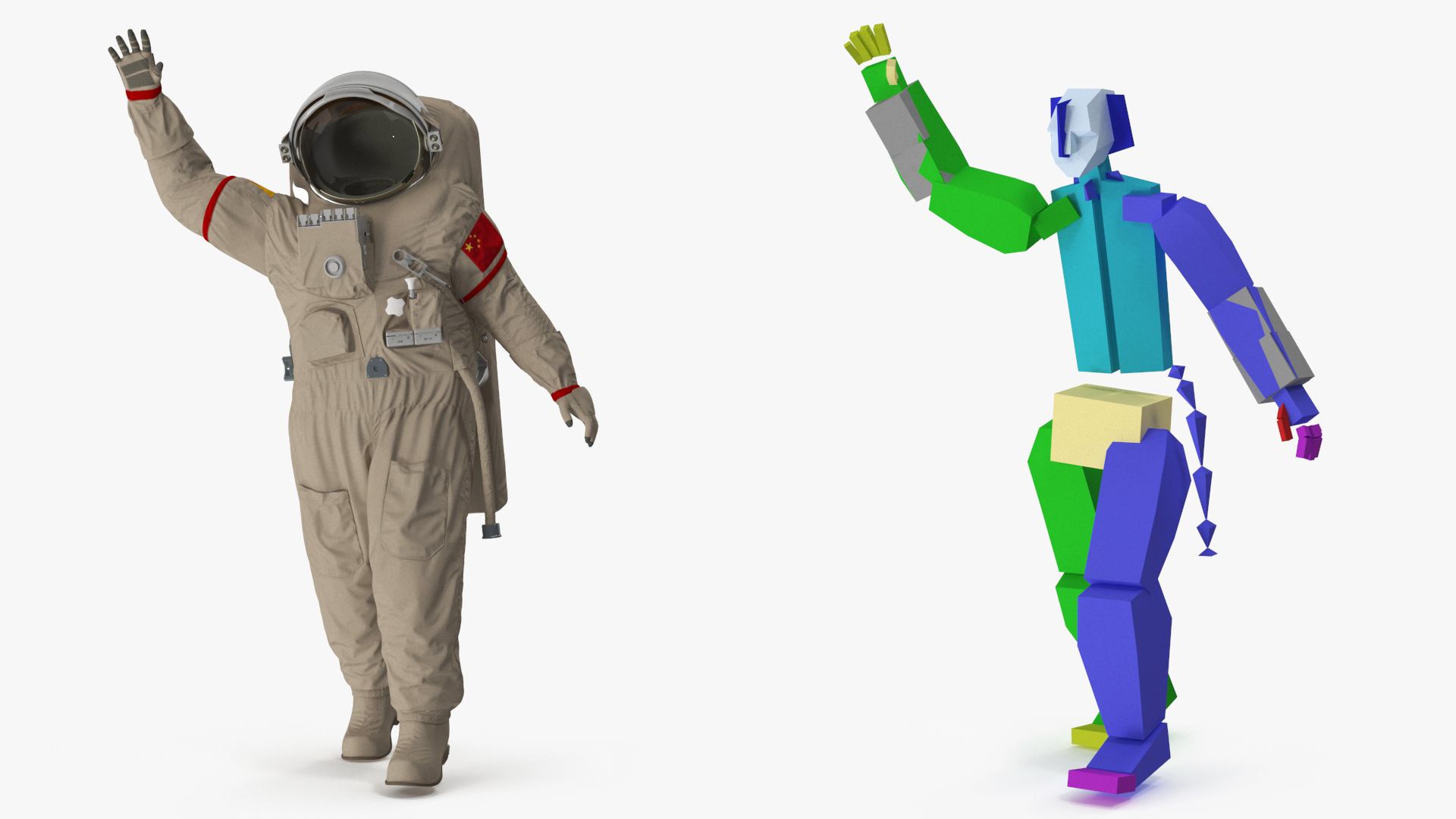 3D model China Feitian Space Suit Rigged for Maya