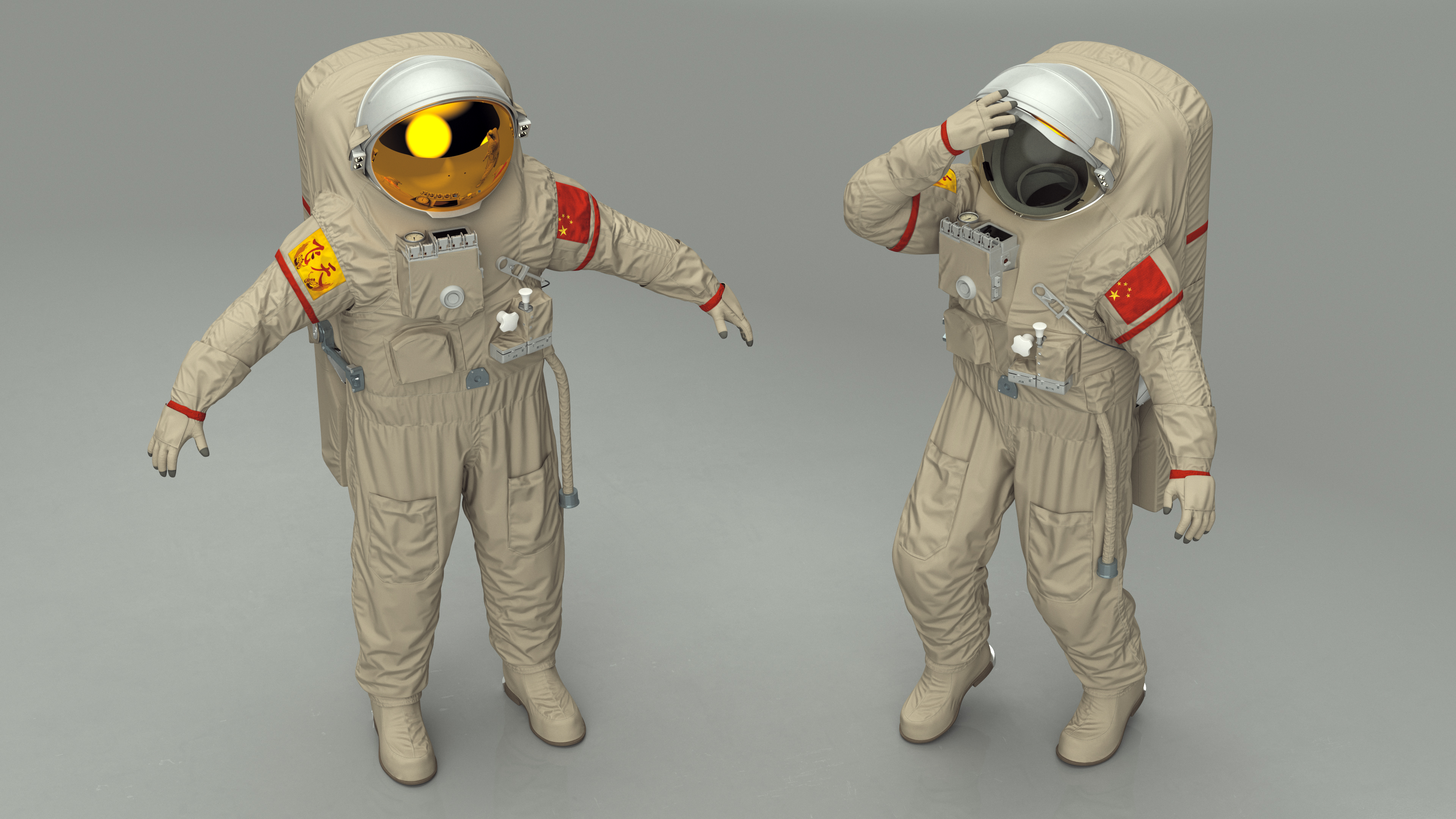 3D model China Feitian Space Suit Rigged for Maya