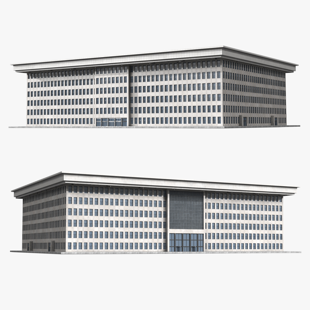 Administrative Office Complex 3D model preview
