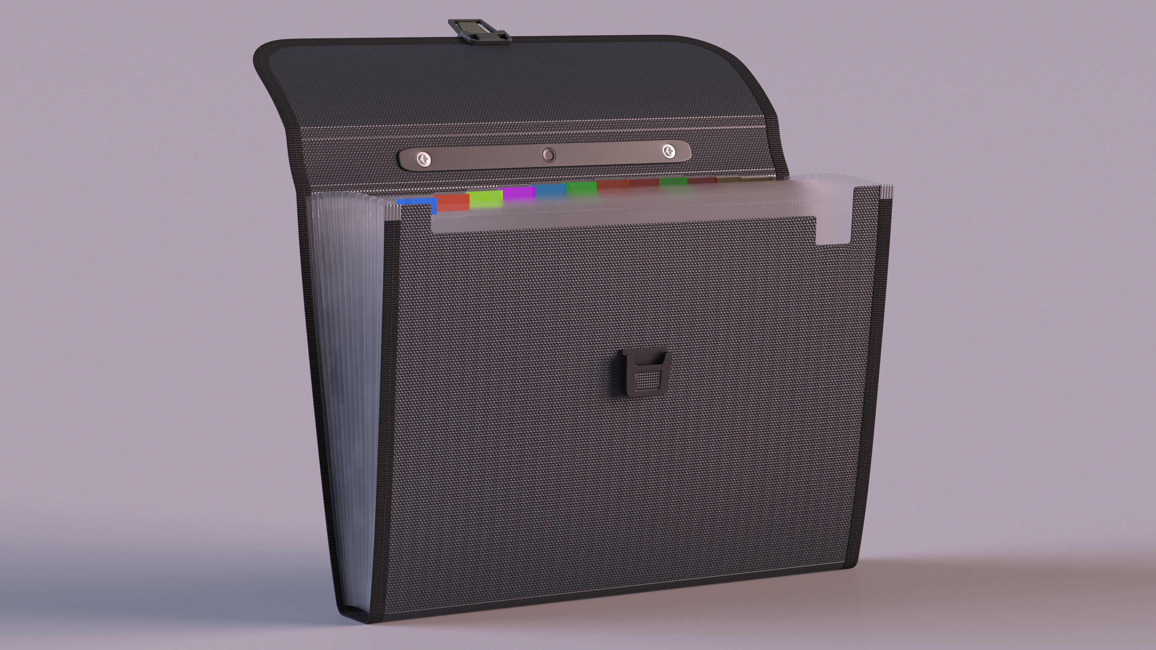 3D Accordion Document Holder Black Open