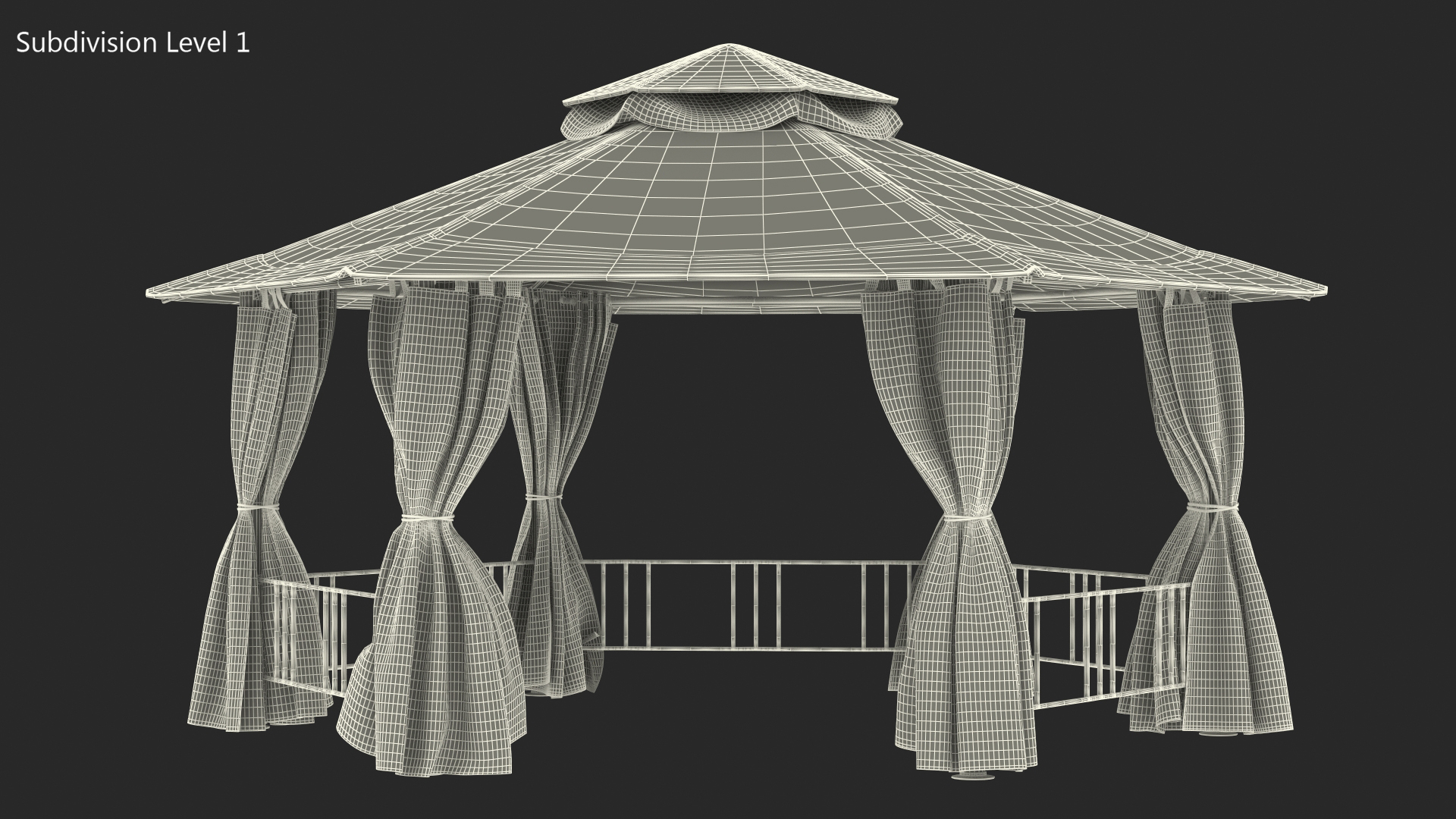 3D model Garden Fabric Canopy
