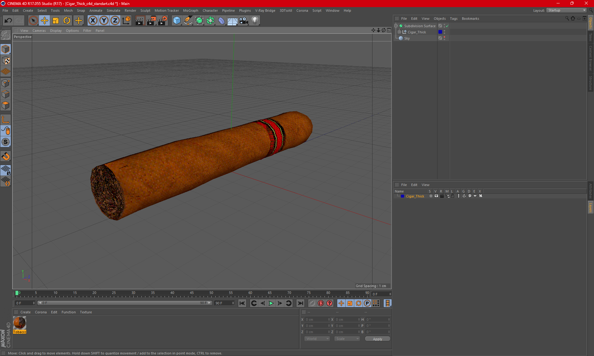 3D Cigar Thick