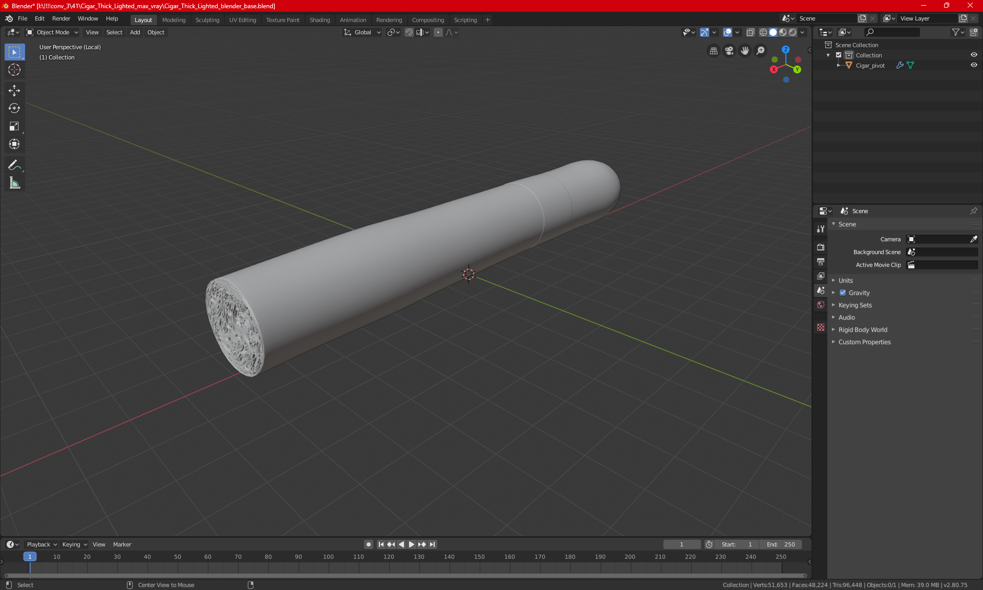 3D Cigar Thick
