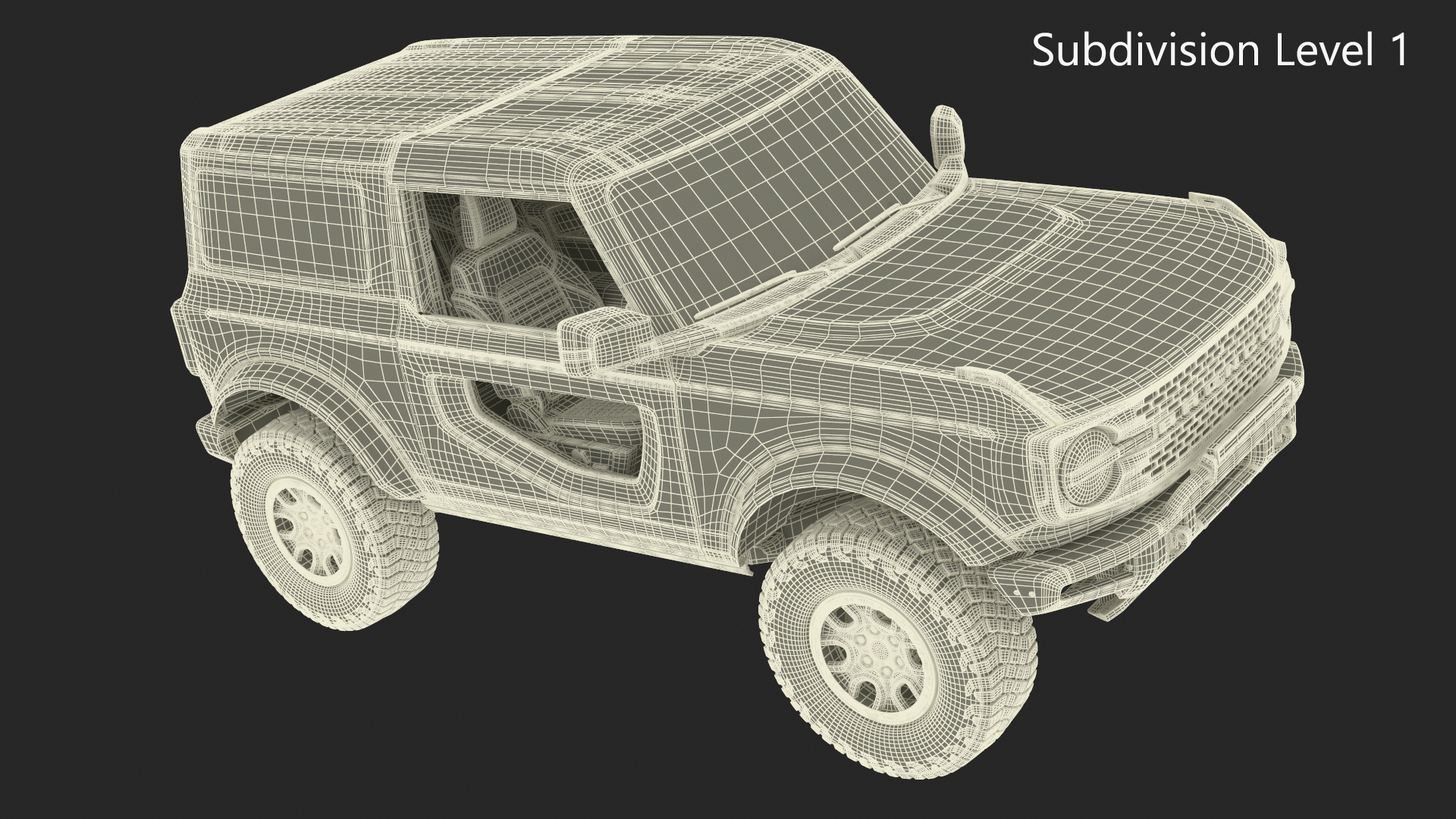 3D model Ford Bronco Off Road SUV Antimatter Blue