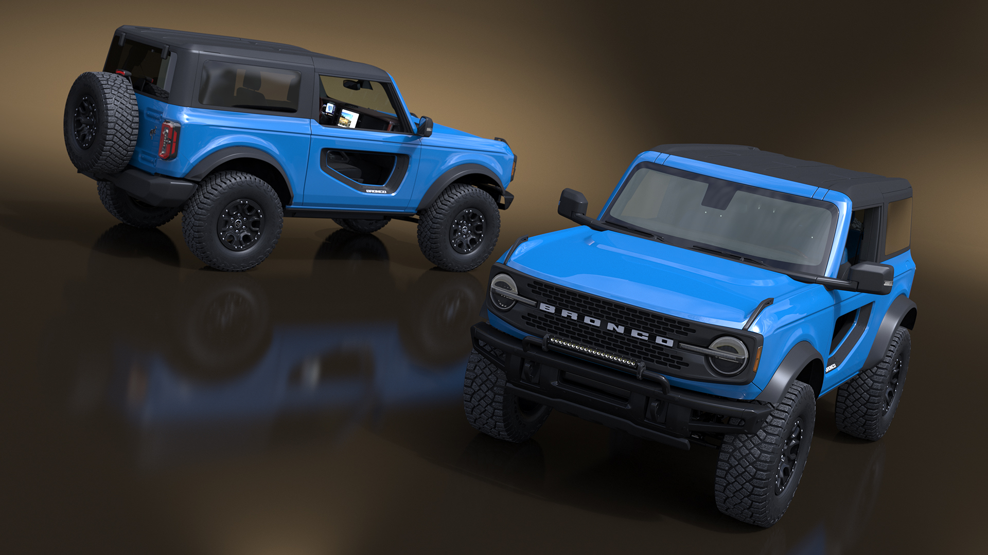 3D model Ford Bronco Off Road SUV Antimatter Blue