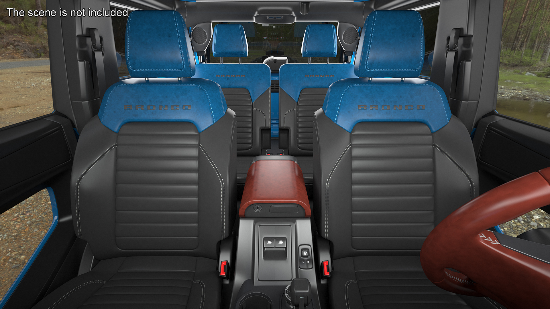 3D model Ford Bronco Off Road SUV Antimatter Blue