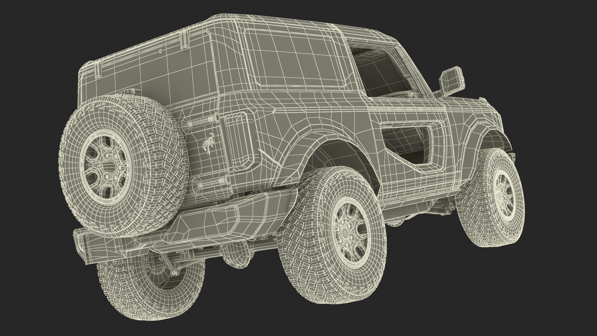 3D model Ford Bronco Off Road SUV Antimatter Blue