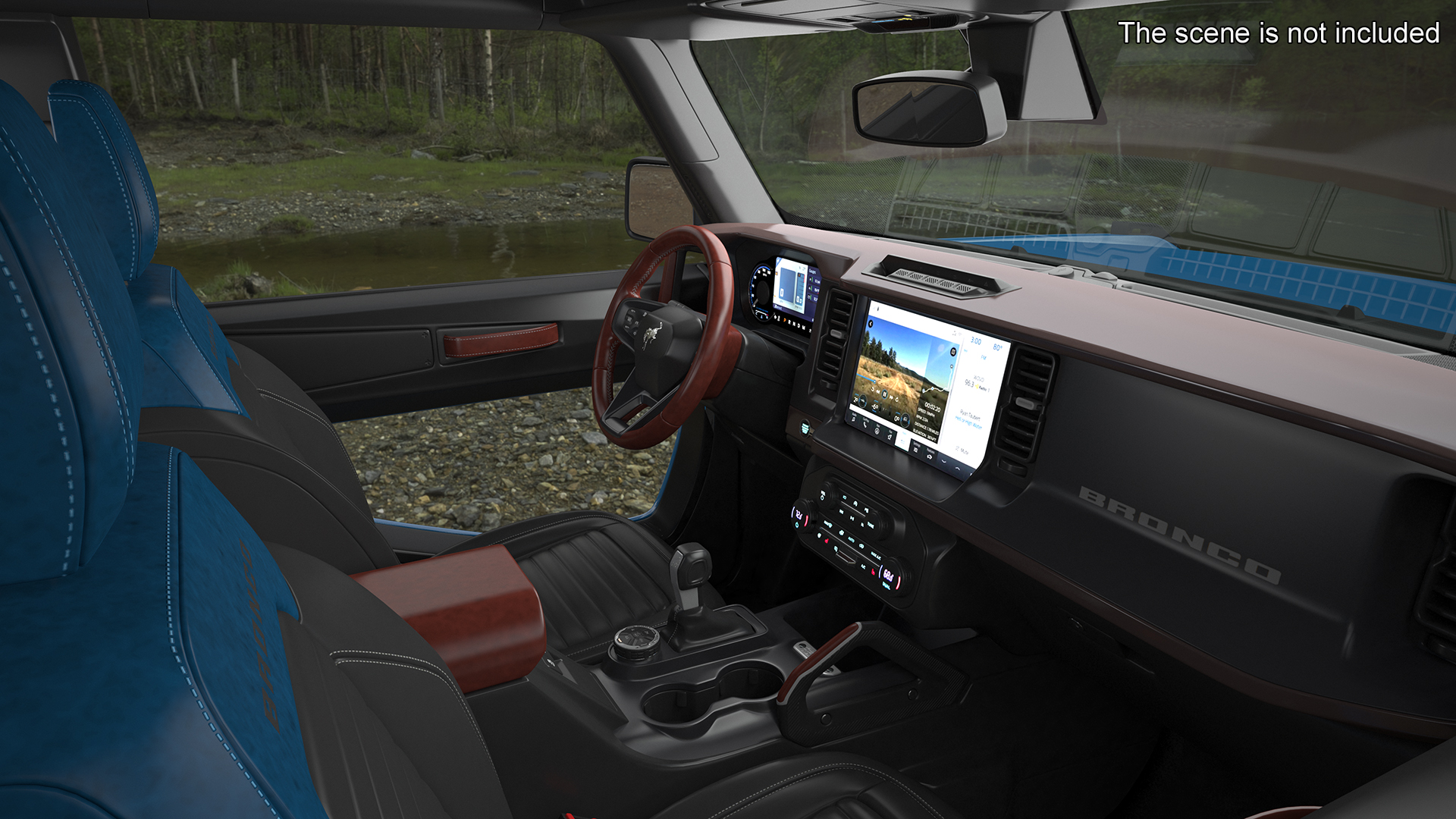 3D model Ford Bronco Off Road SUV Antimatter Blue