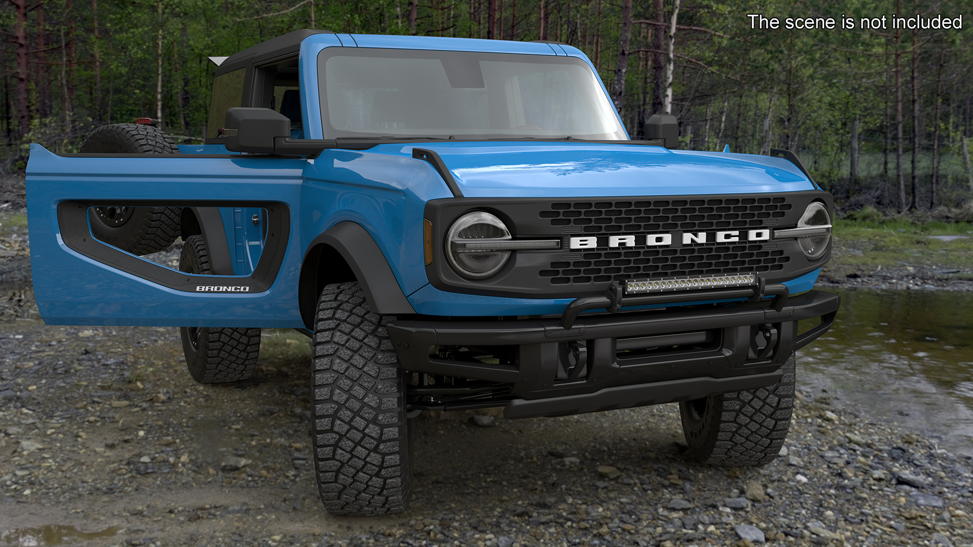3D model Ford Bronco Off Road SUV Antimatter Blue