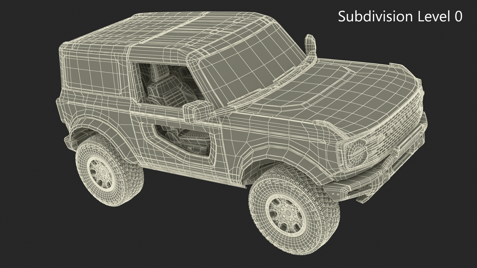 3D model Ford Bronco Off Road SUV Antimatter Blue