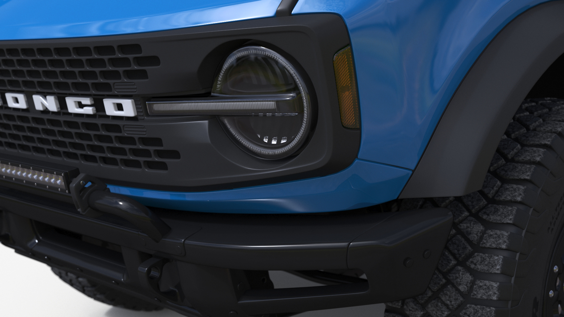 3D model Ford Bronco Off Road SUV Antimatter Blue