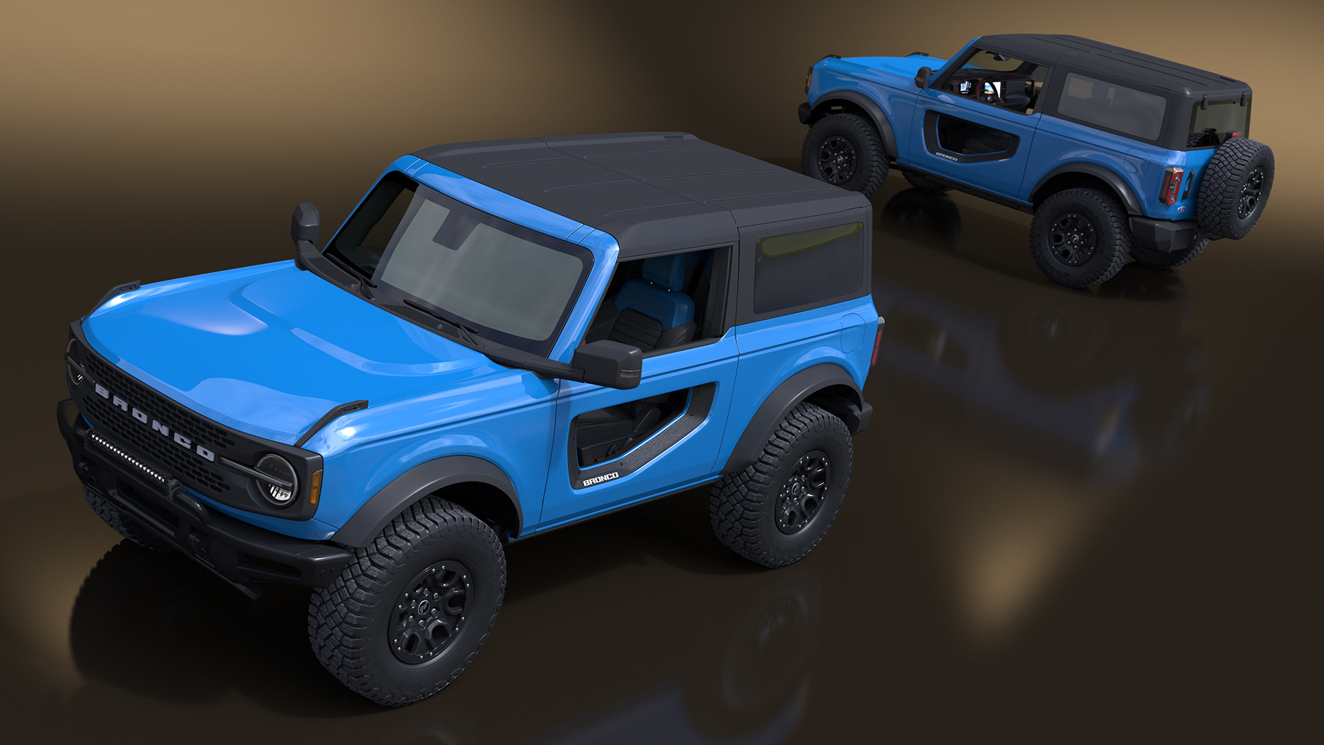 3D model Ford Bronco Off Road SUV Antimatter Blue