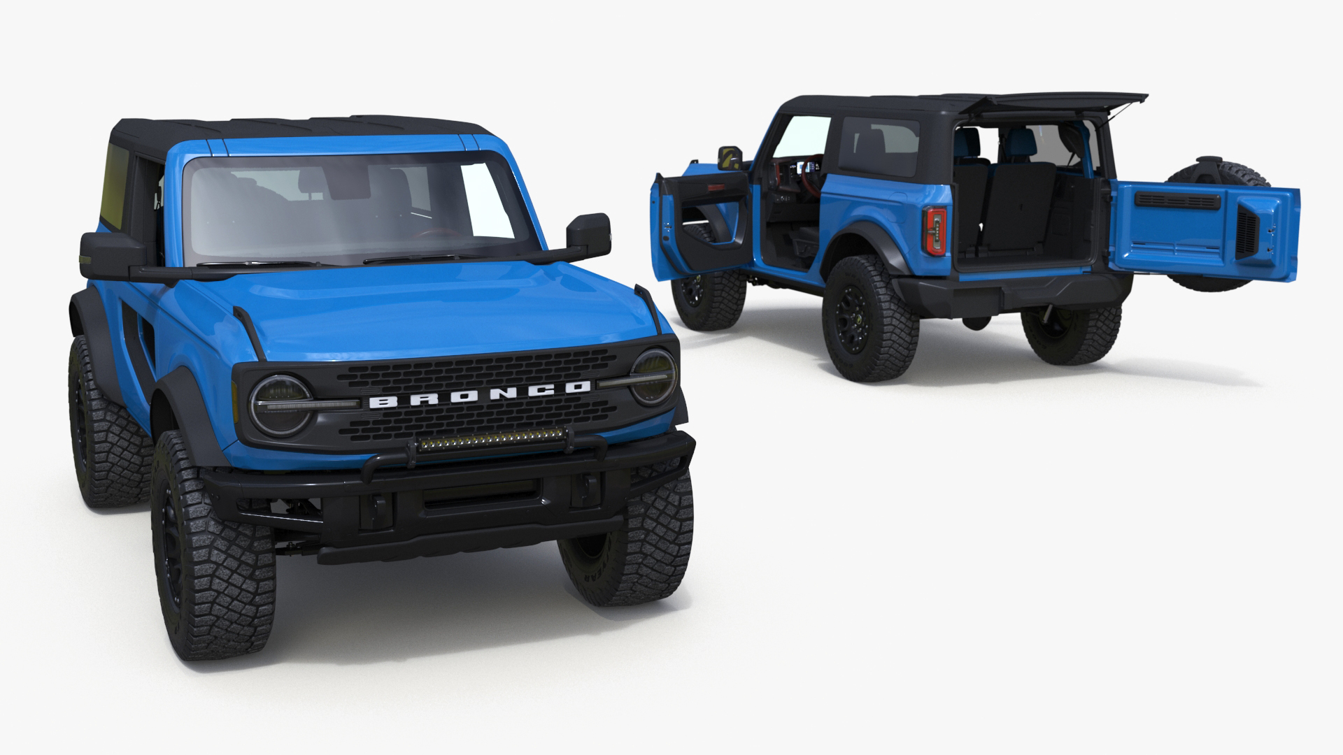 3D model Ford Bronco Off Road SUV Antimatter Blue