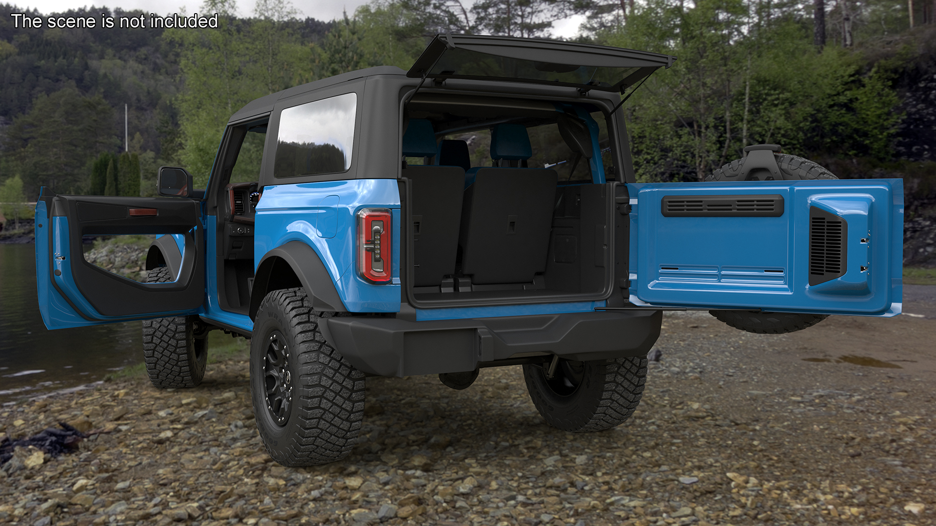 3D model Ford Bronco Off Road SUV Antimatter Blue