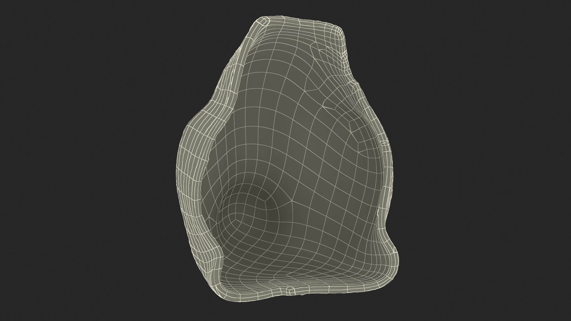 3D model Piece of Chocolate Bunnys Back