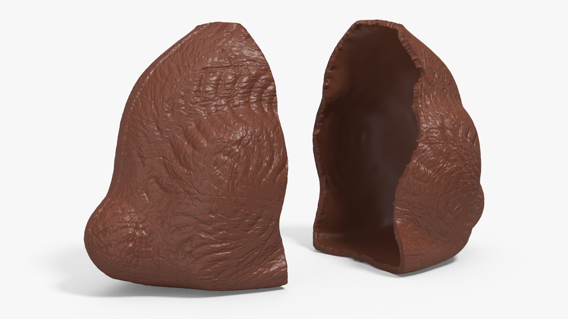 3D model Piece of Chocolate Bunnys Back
