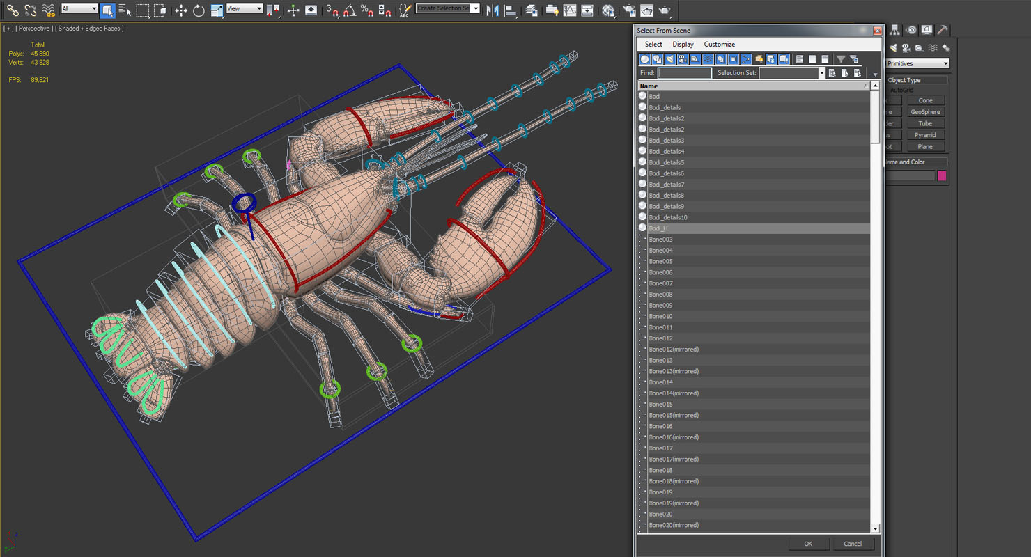 Lobster Rigged 3D model