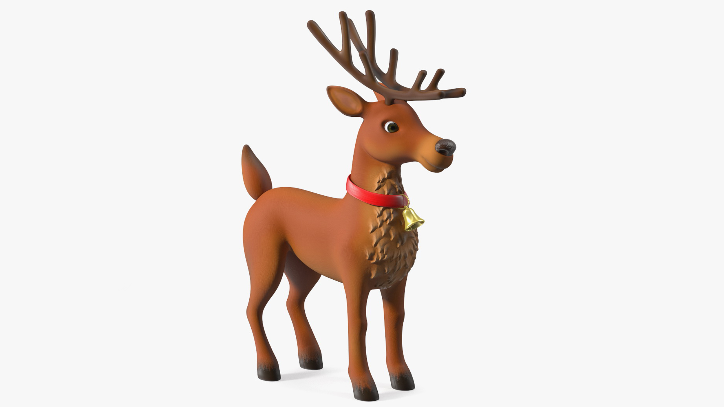 3D Cartoon Christmas Deer Rigged for Maya model