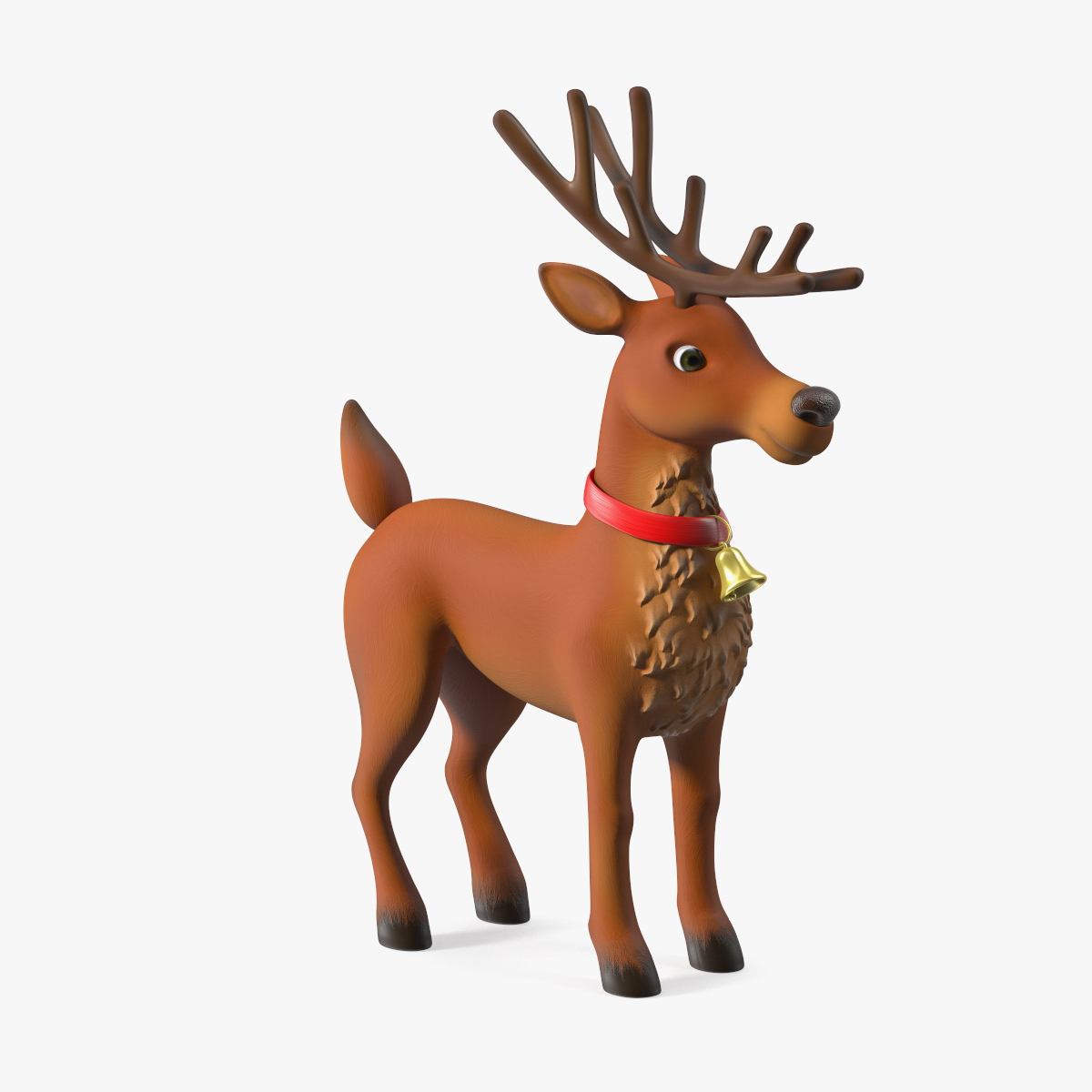 3D Cartoon Christmas Deer Rigged for Maya model