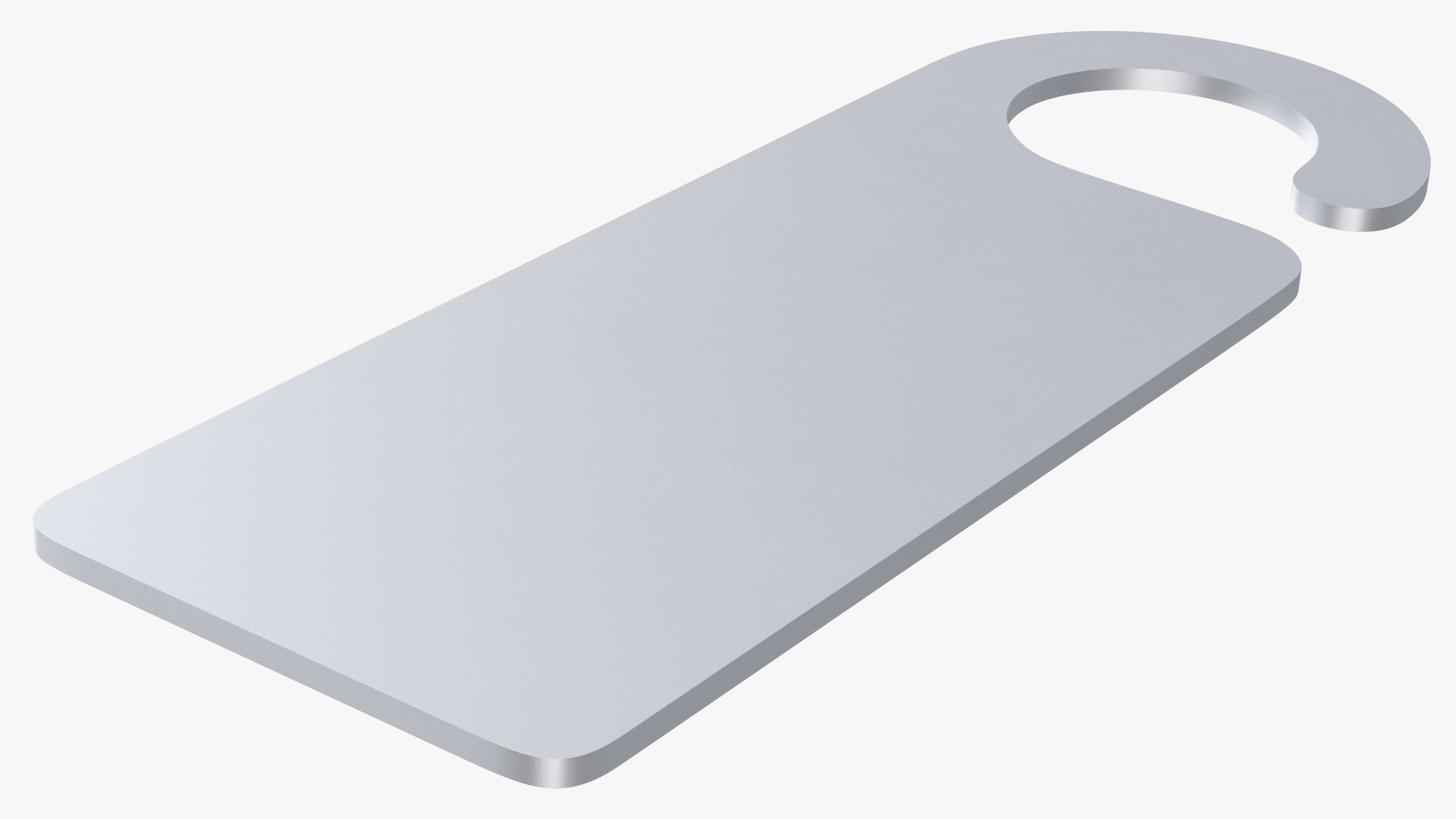 3D Door Hanger Tag Blank White Black model