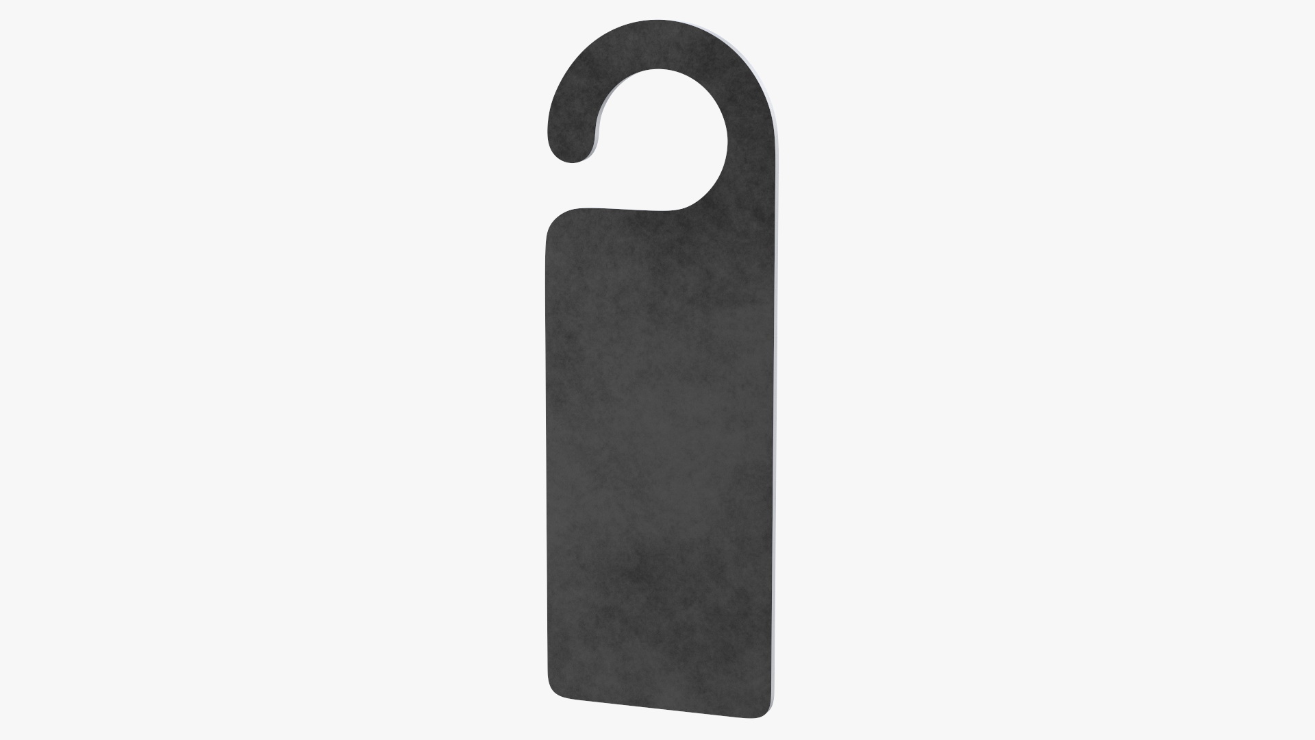 3D Door Hanger Tag Blank White Black model