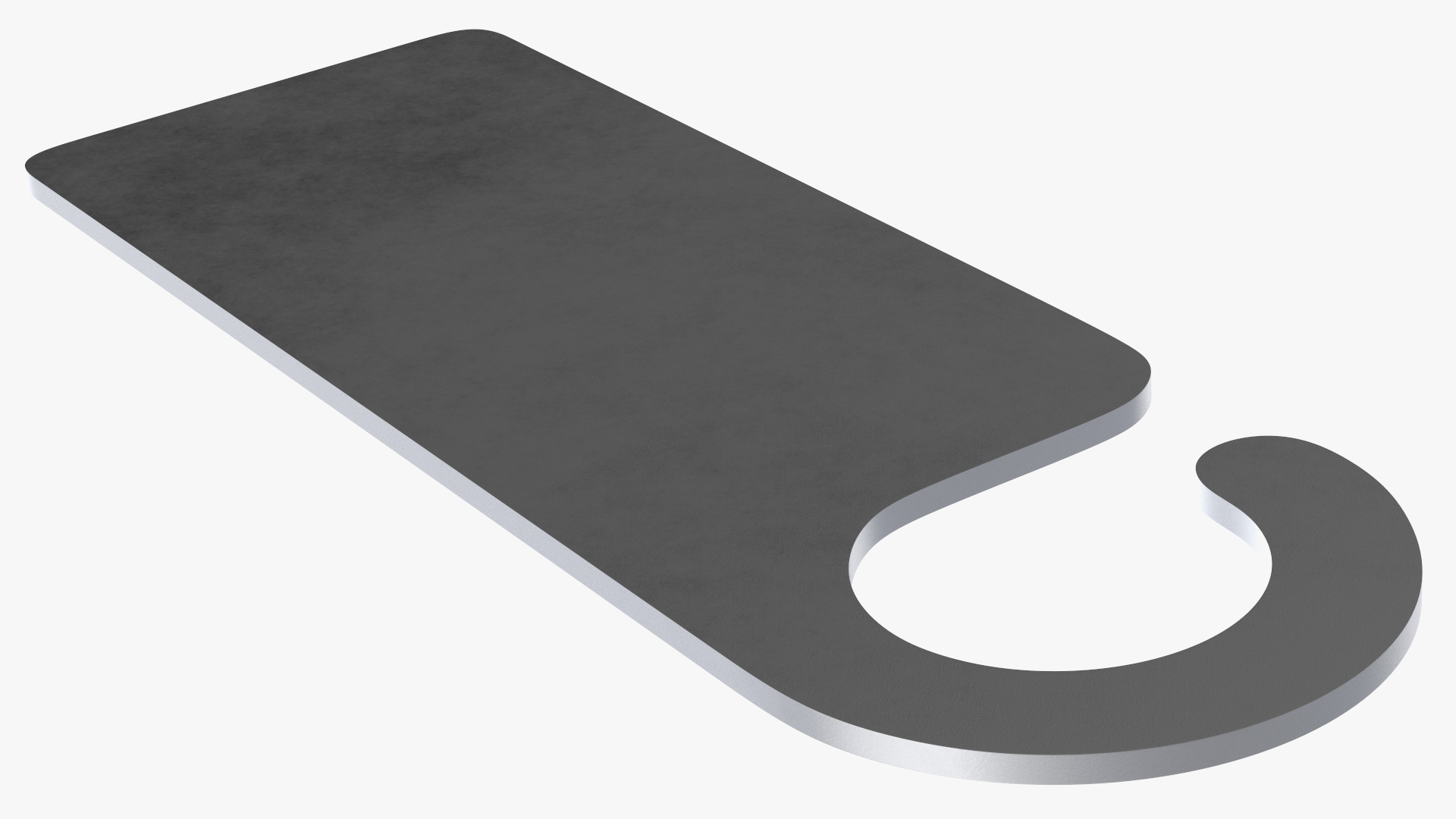 3D Door Hanger Tag Blank White Black model