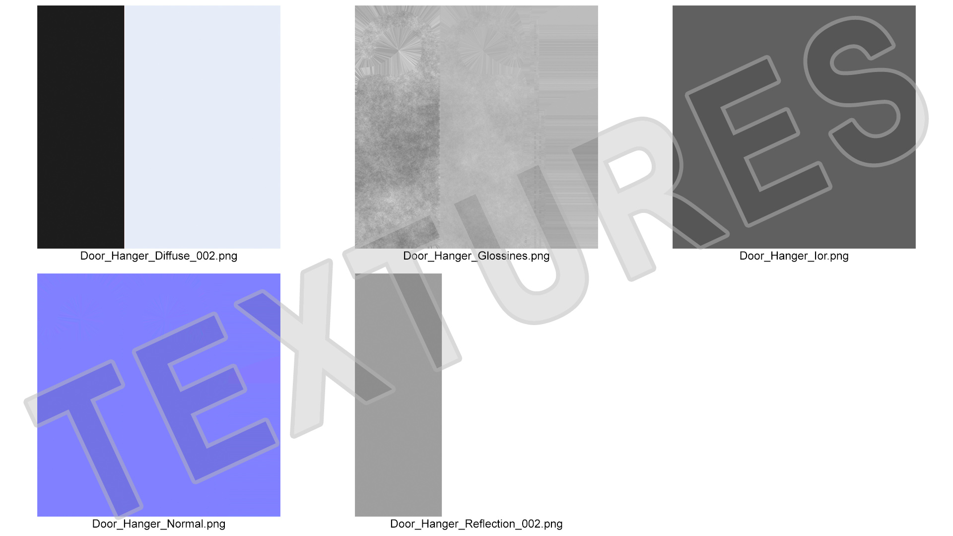 3D Door Hanger Tag Blank White Black model