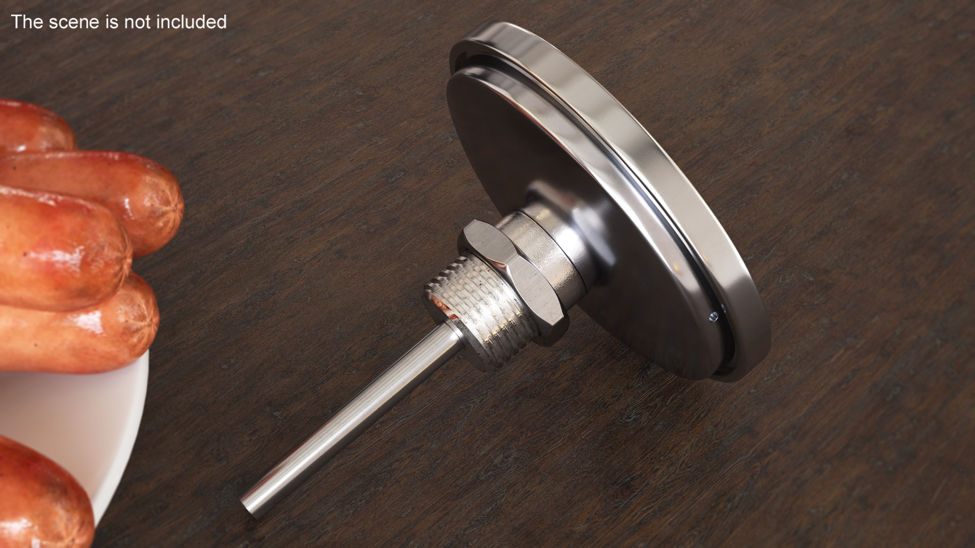 BBQ Grill Smoker Thermometer Gauge 3D model