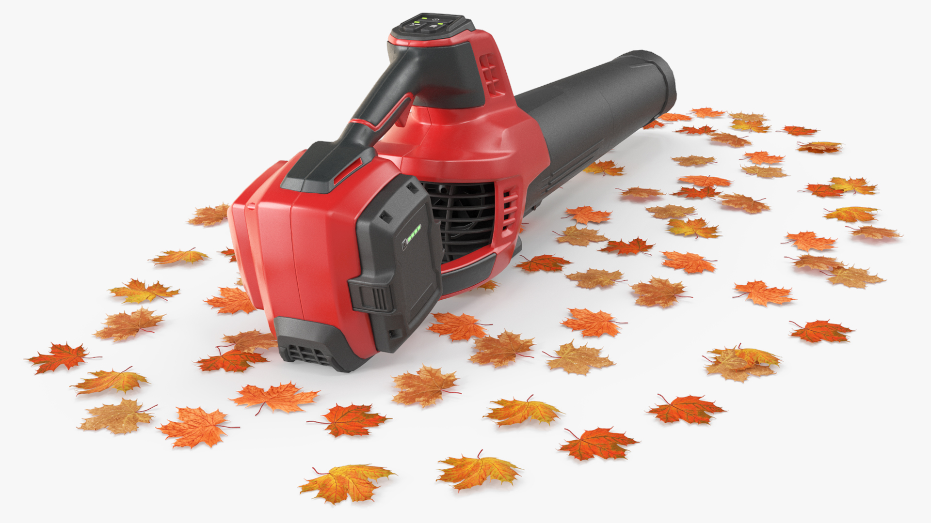 Battery Powered Garden Leaf Blower with Leaf 3D model preview