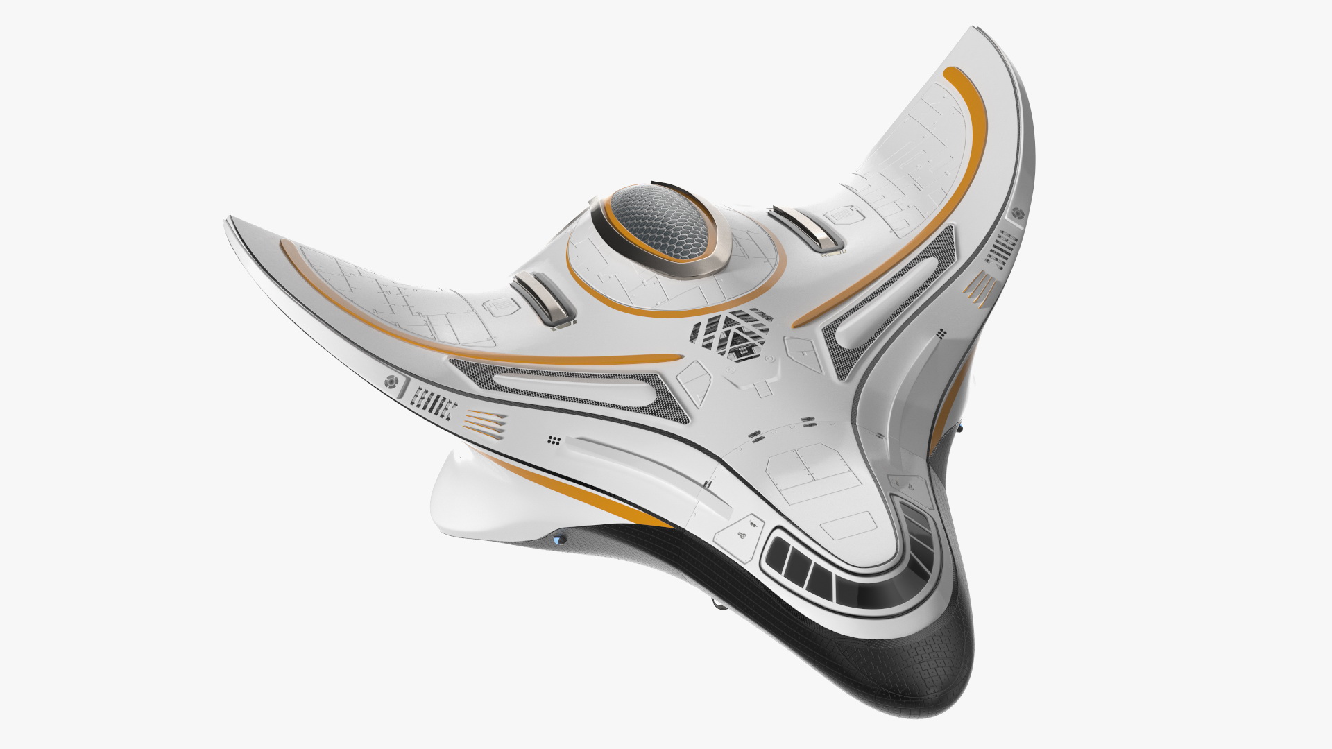 3D Futuristic Shuttle Spaceship Concept