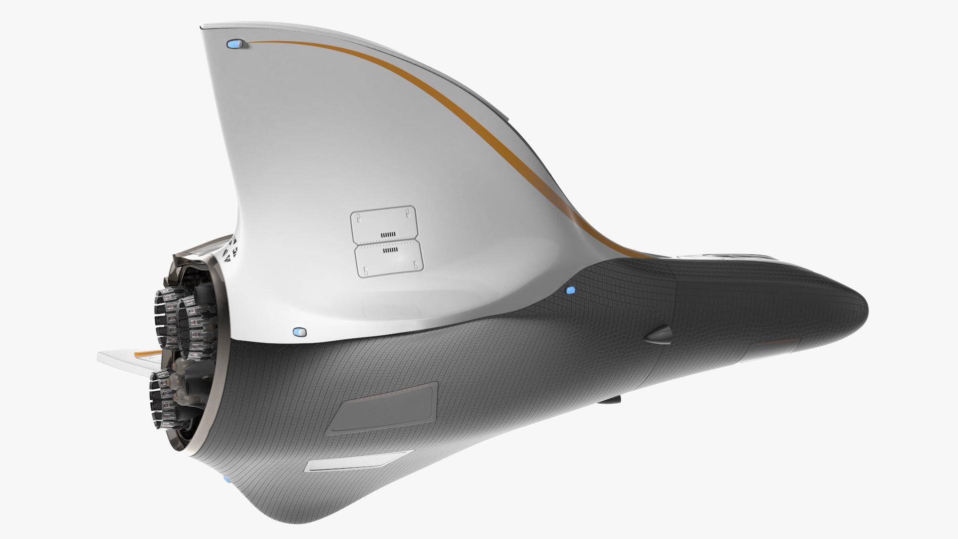 3D Futuristic Shuttle Spaceship Concept