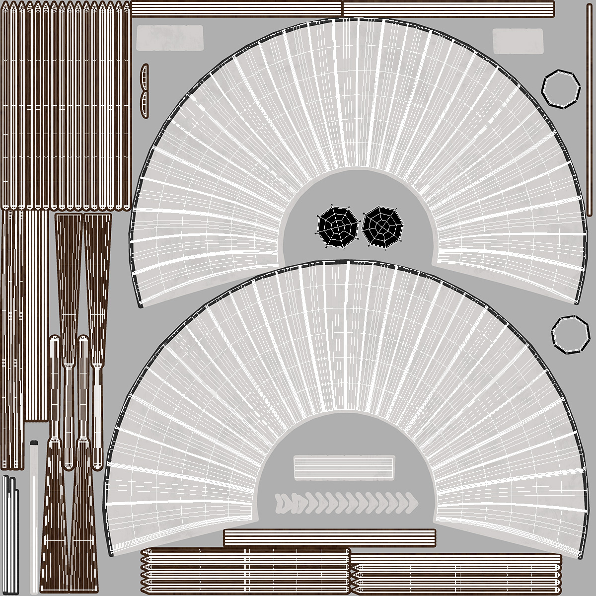 3D model Hand Fan Folded