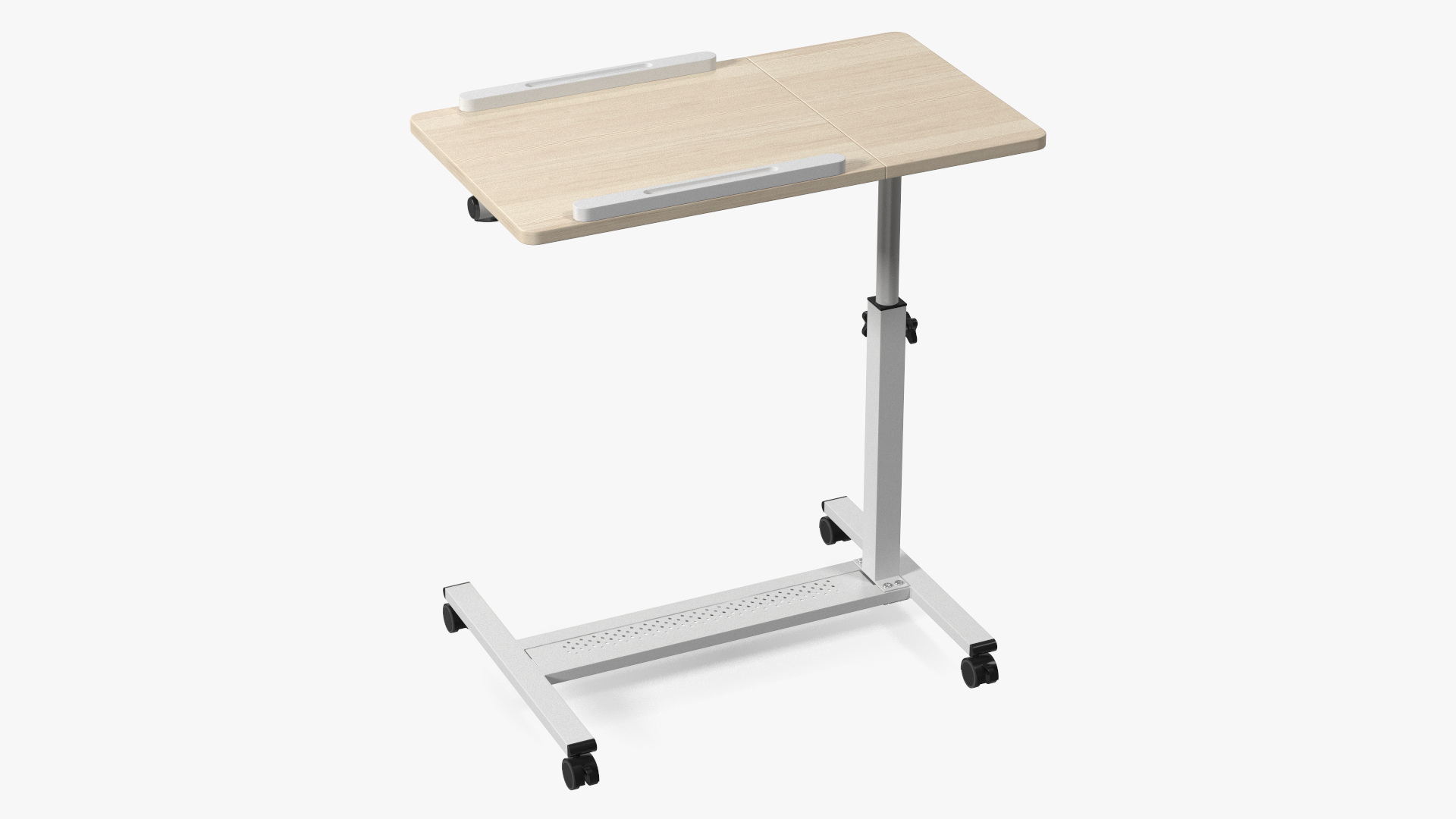 Overbed Laptop Desk with Wheels and Laminated Top 3D model
