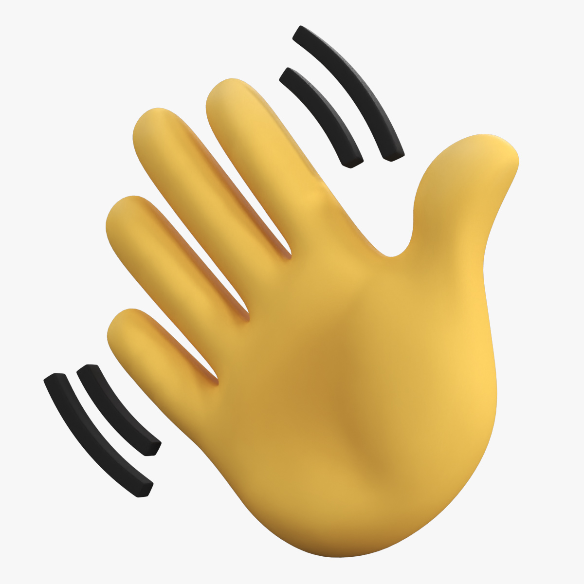 Waving Hand Emoticon 3D model preview