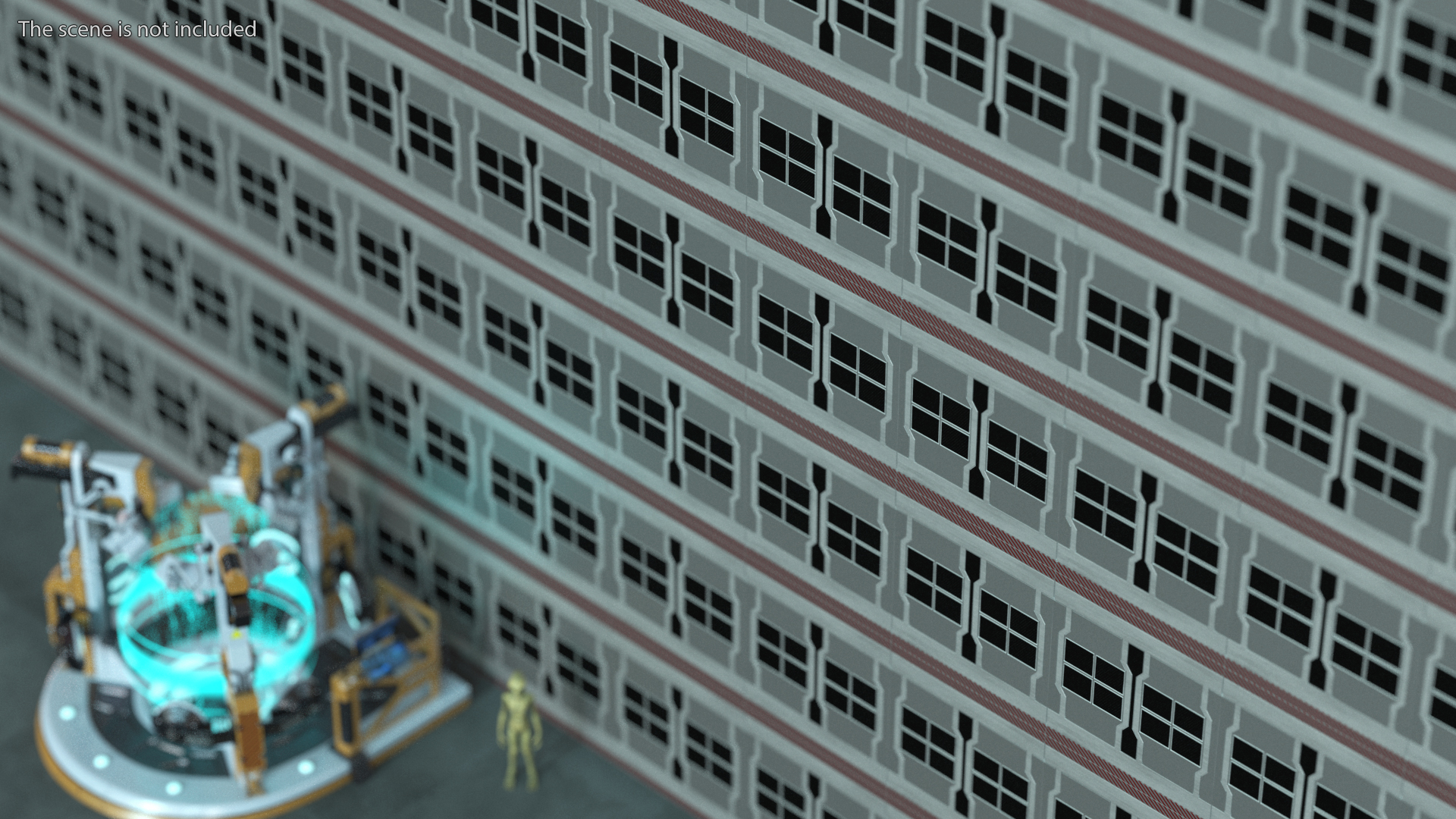 Futuristic Floor Panels Set 3D