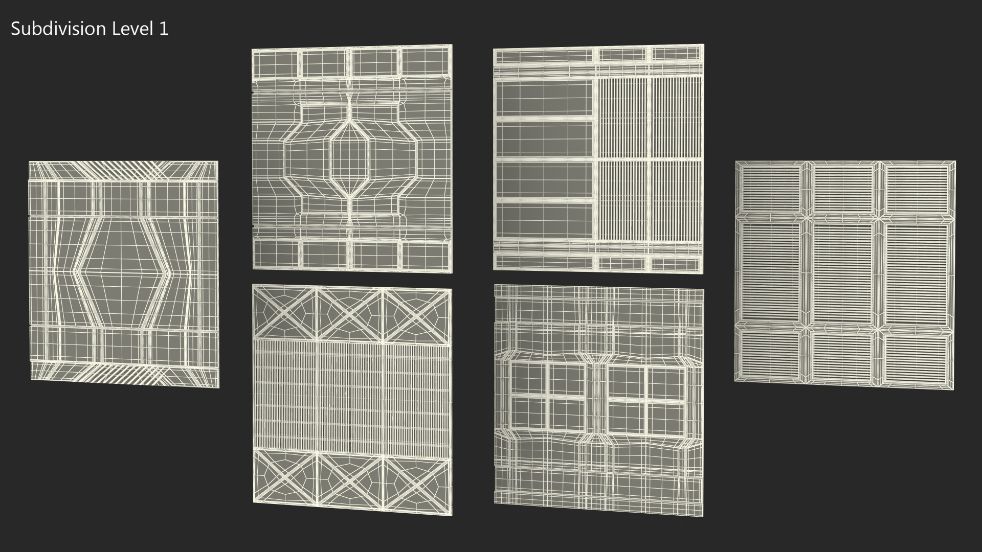 Futuristic Floor Panels Set 3D