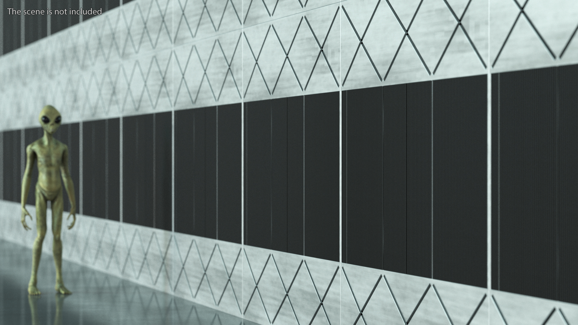 Futuristic Floor Panels Set 3D