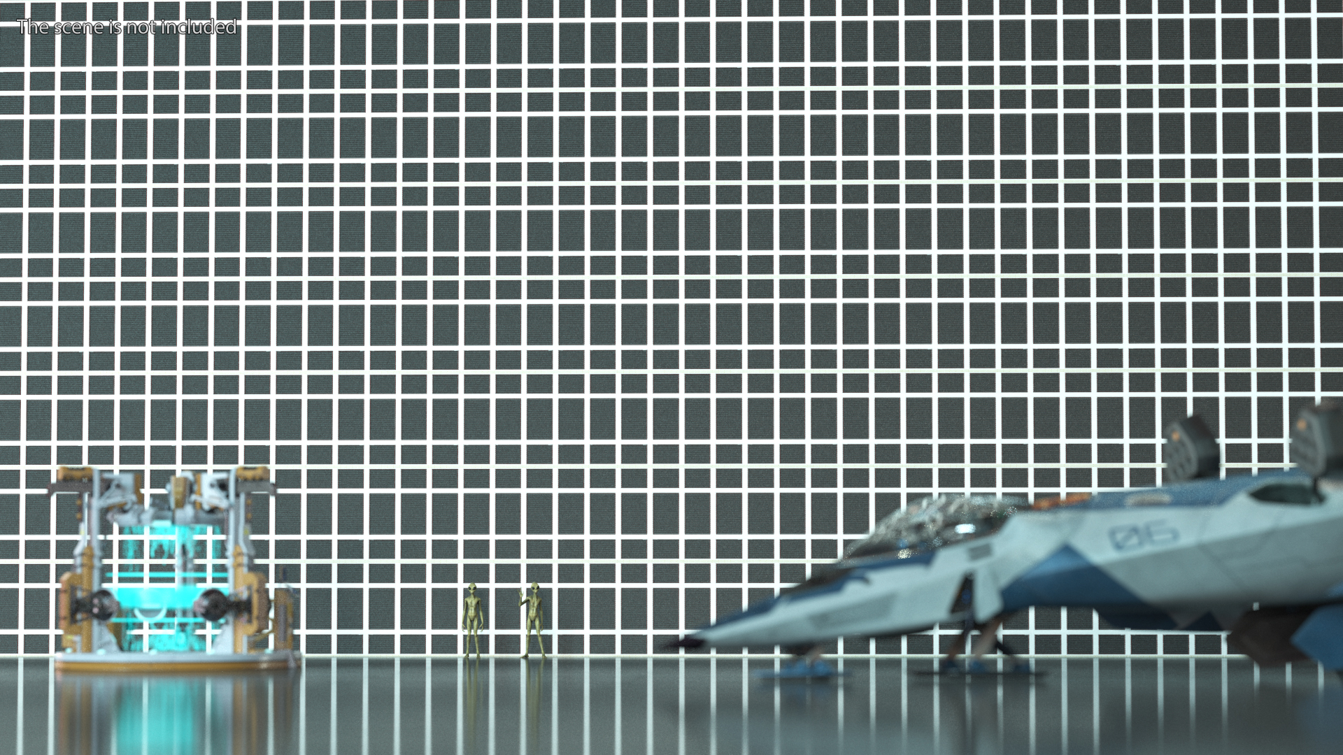 Futuristic Floor Panels Set 3D