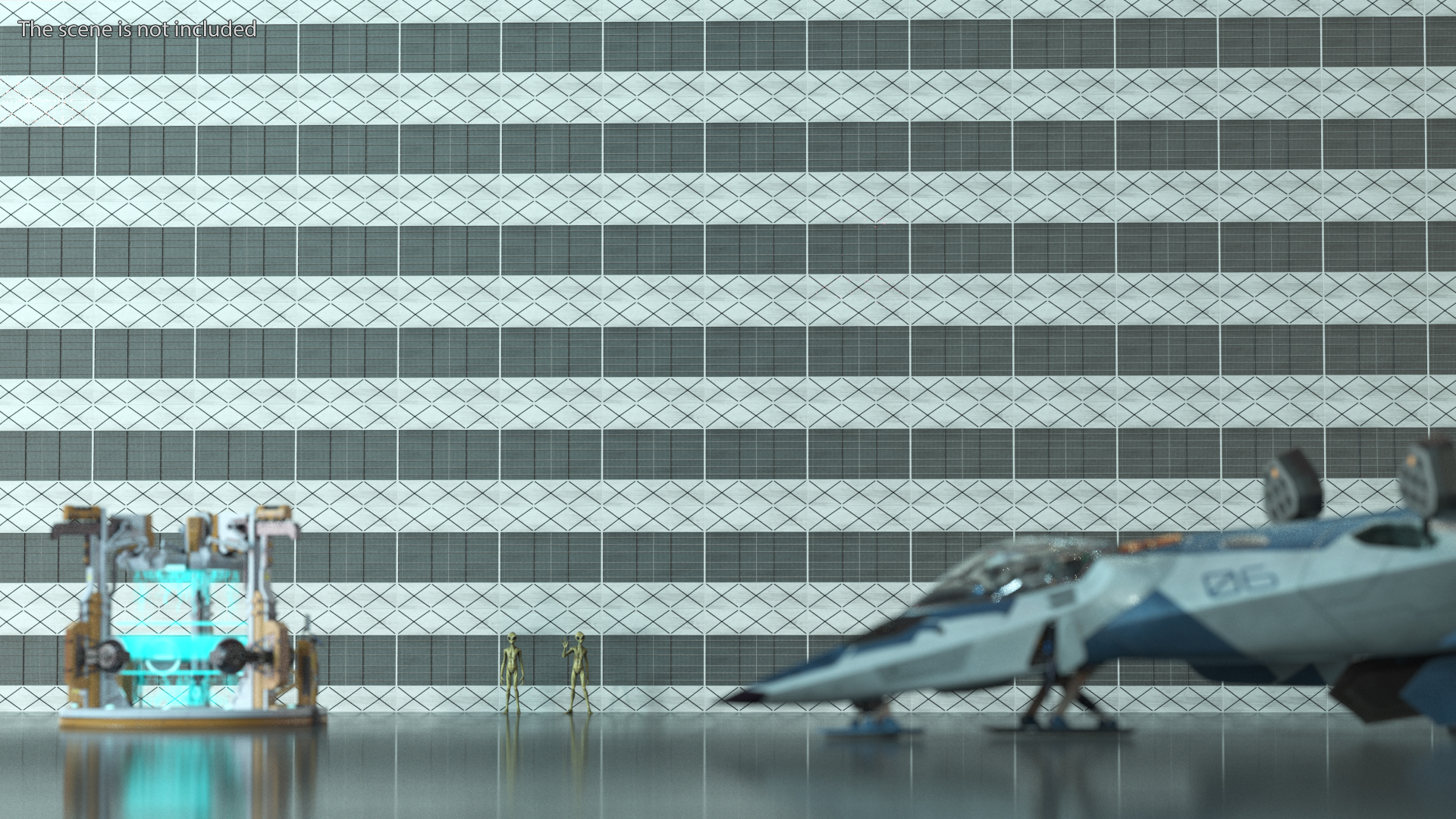 Futuristic Floor Panels Set 3D