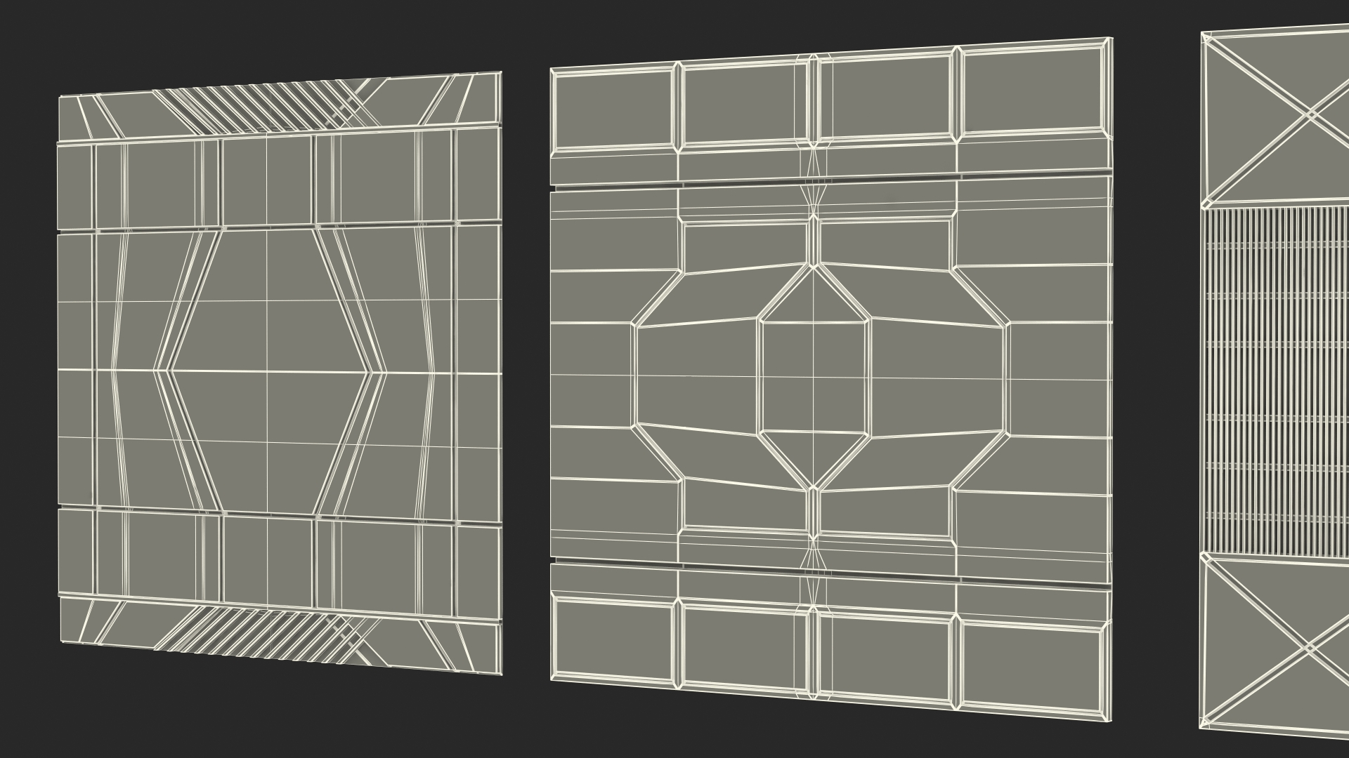 Futuristic Floor Panels Set 3D